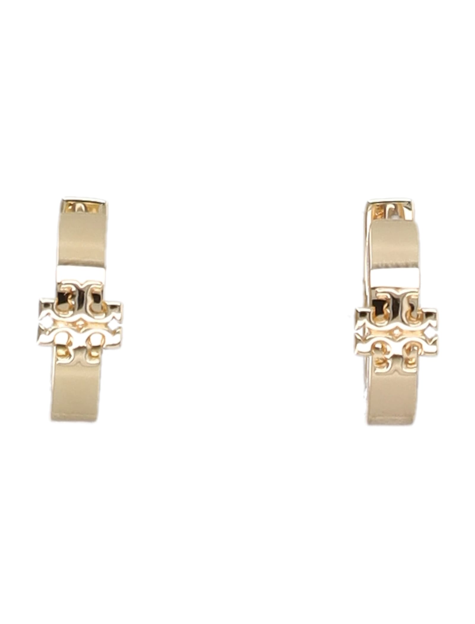 Shop Tory Burch Kira Huggie Earring In Tory Gold