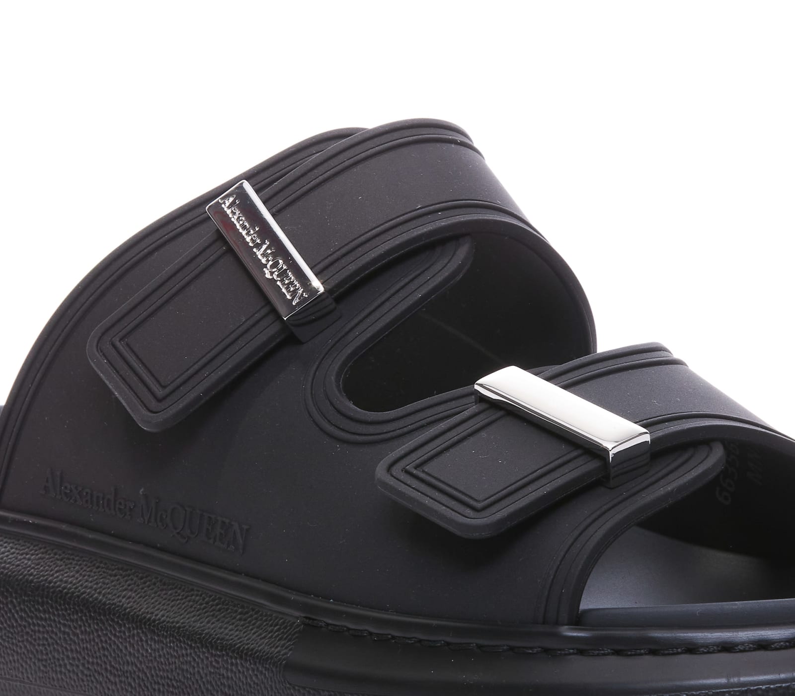 Shop Alexander Mcqueen Hybrid Sandals In Black