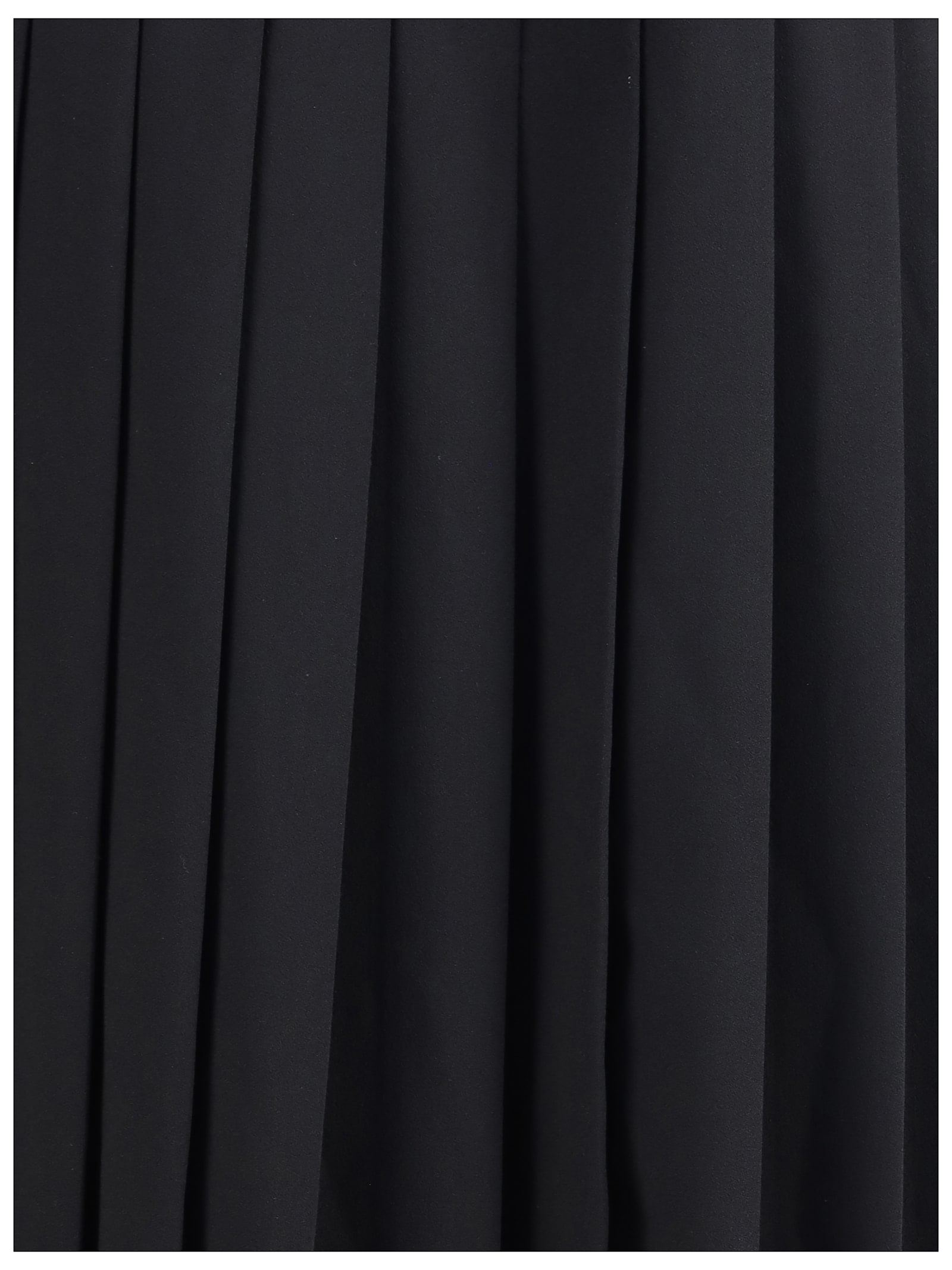 Alessandra Rich Pleated Midi Skirt In Black