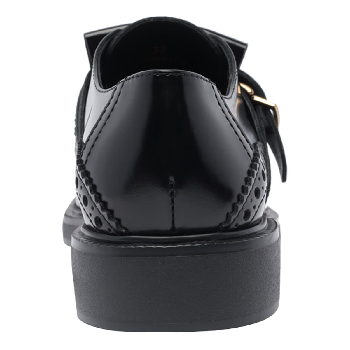 Shop Tod's Leather Laced Up Shoes In Black