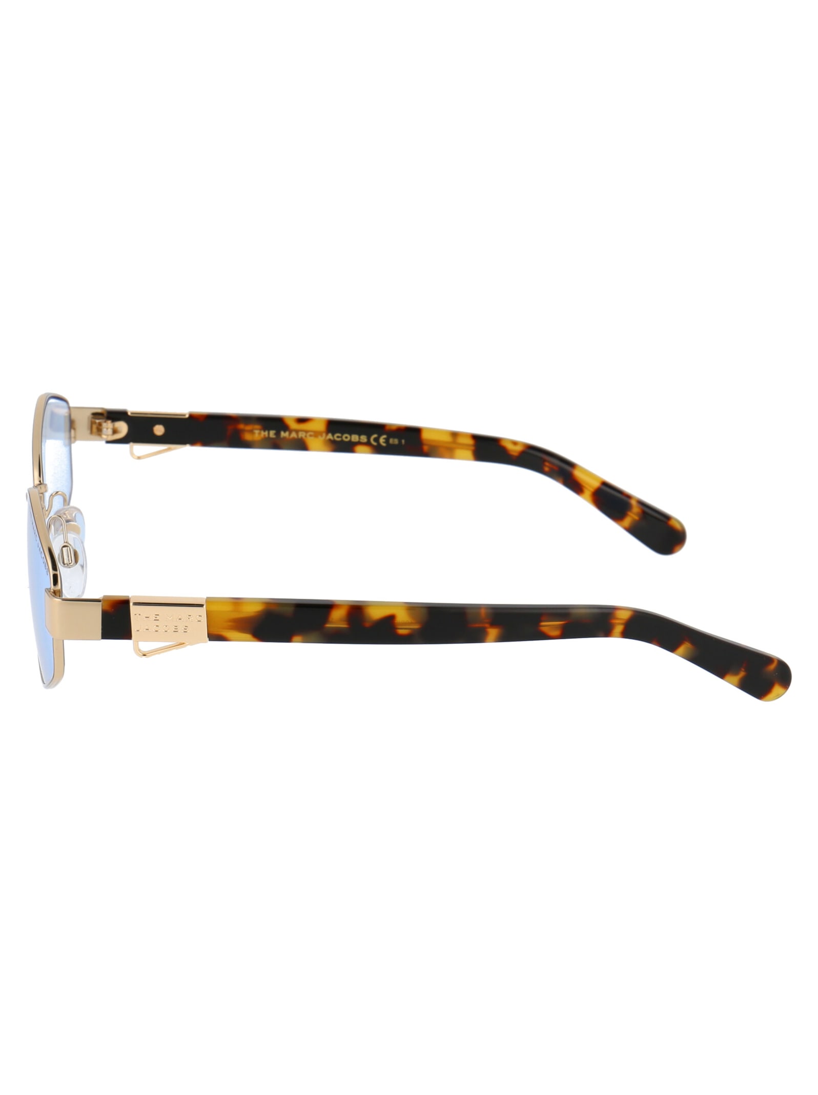 Marc Jacobs Gold Metal Sunglasses In Gold