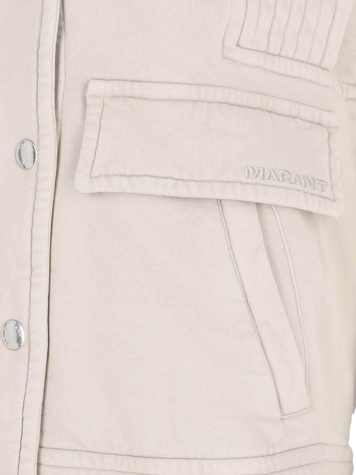 Isabel Marant Étoile Quilted Shawl Collar Jacket With Front Pockets In Neutral