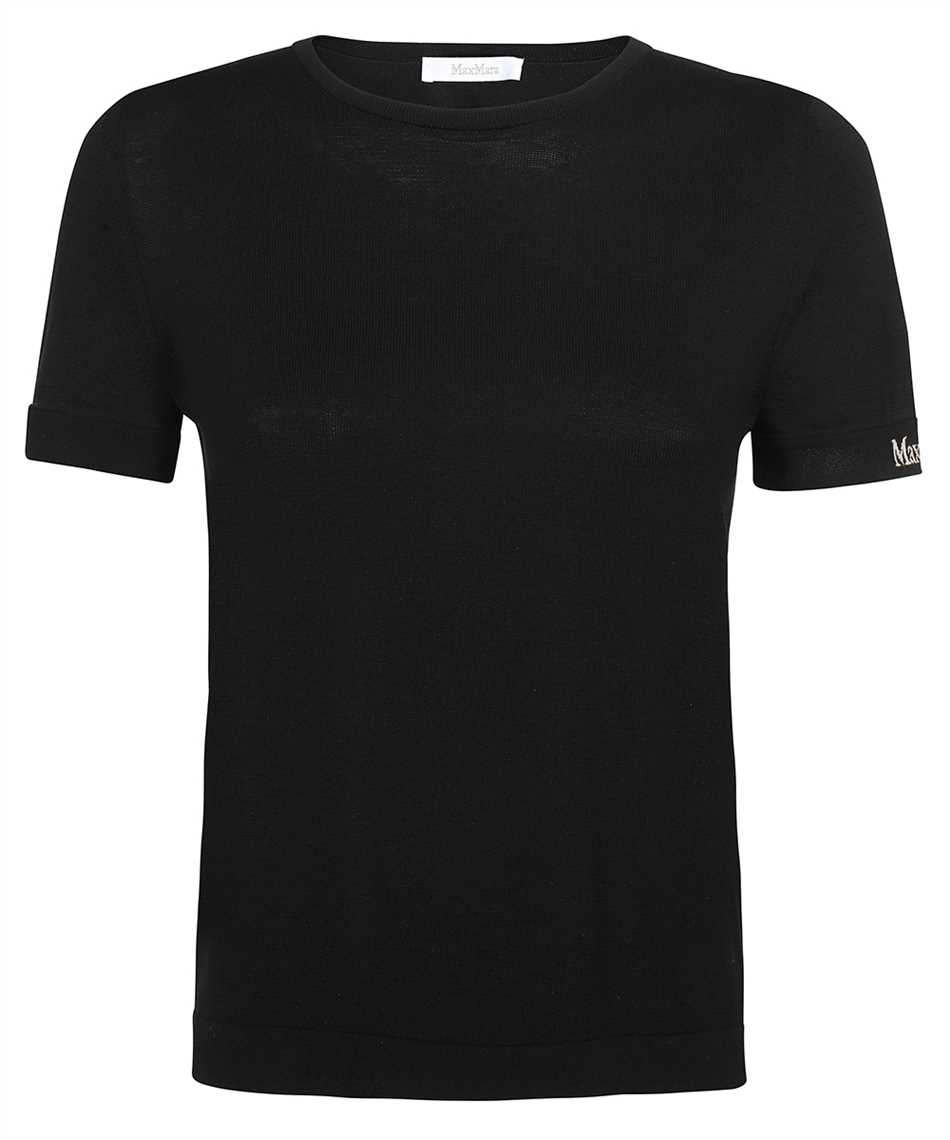 Max Mara Cotton Knit T-shirt In Black