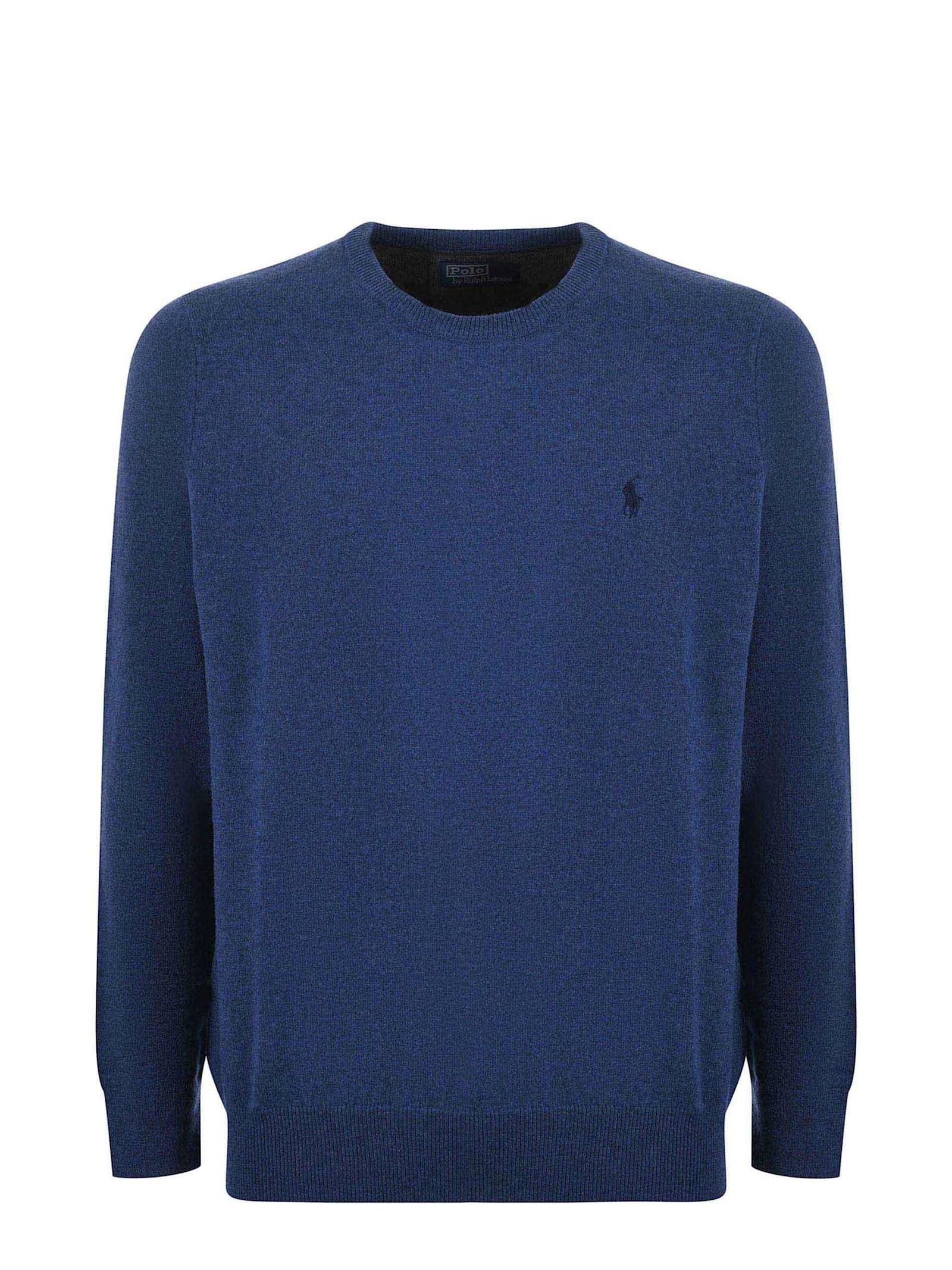 Shop Polo Ralph Lauren Wool Sweater In Blu Melange