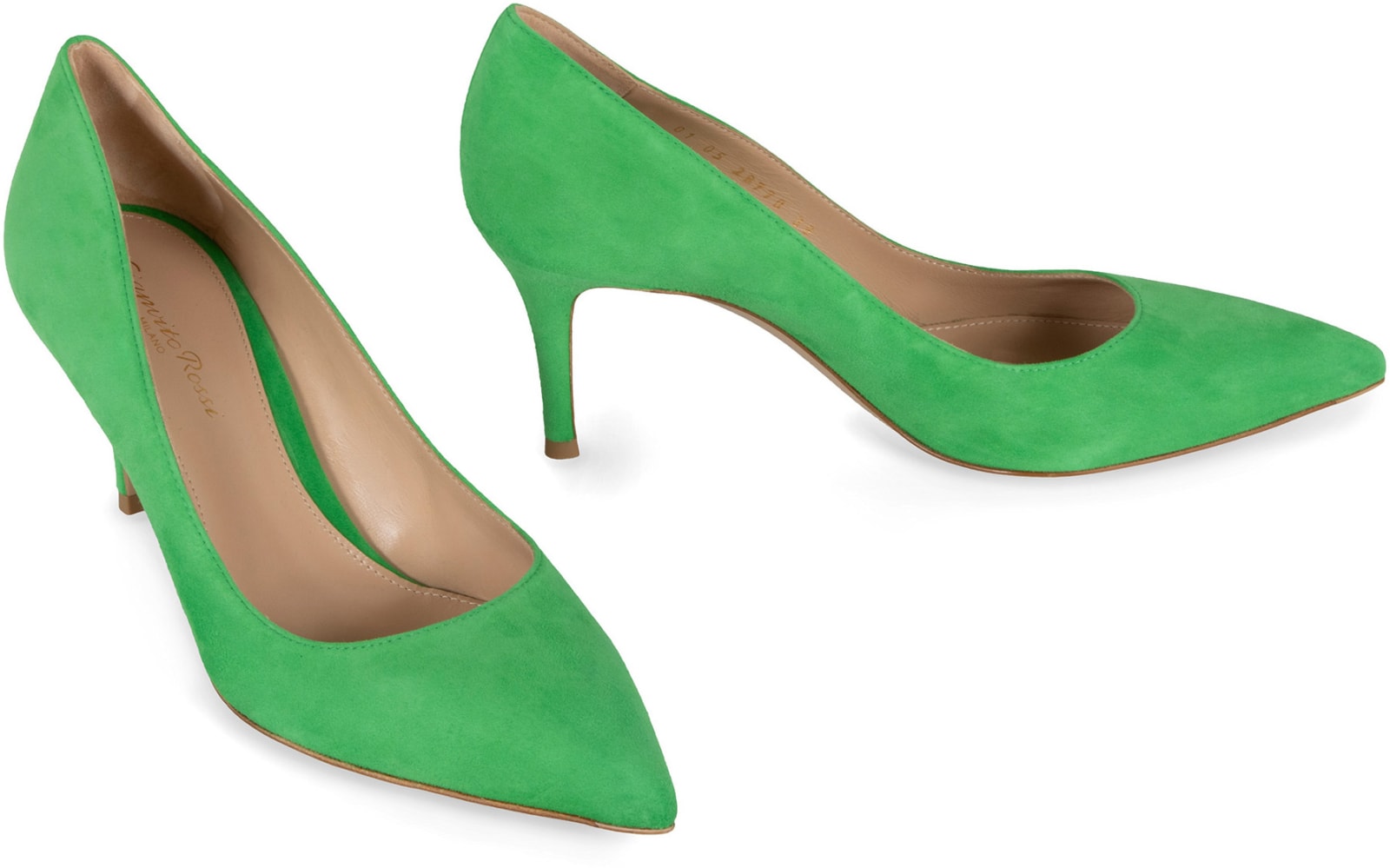 Shop Gianvito Rossi Suede Pumps In Green