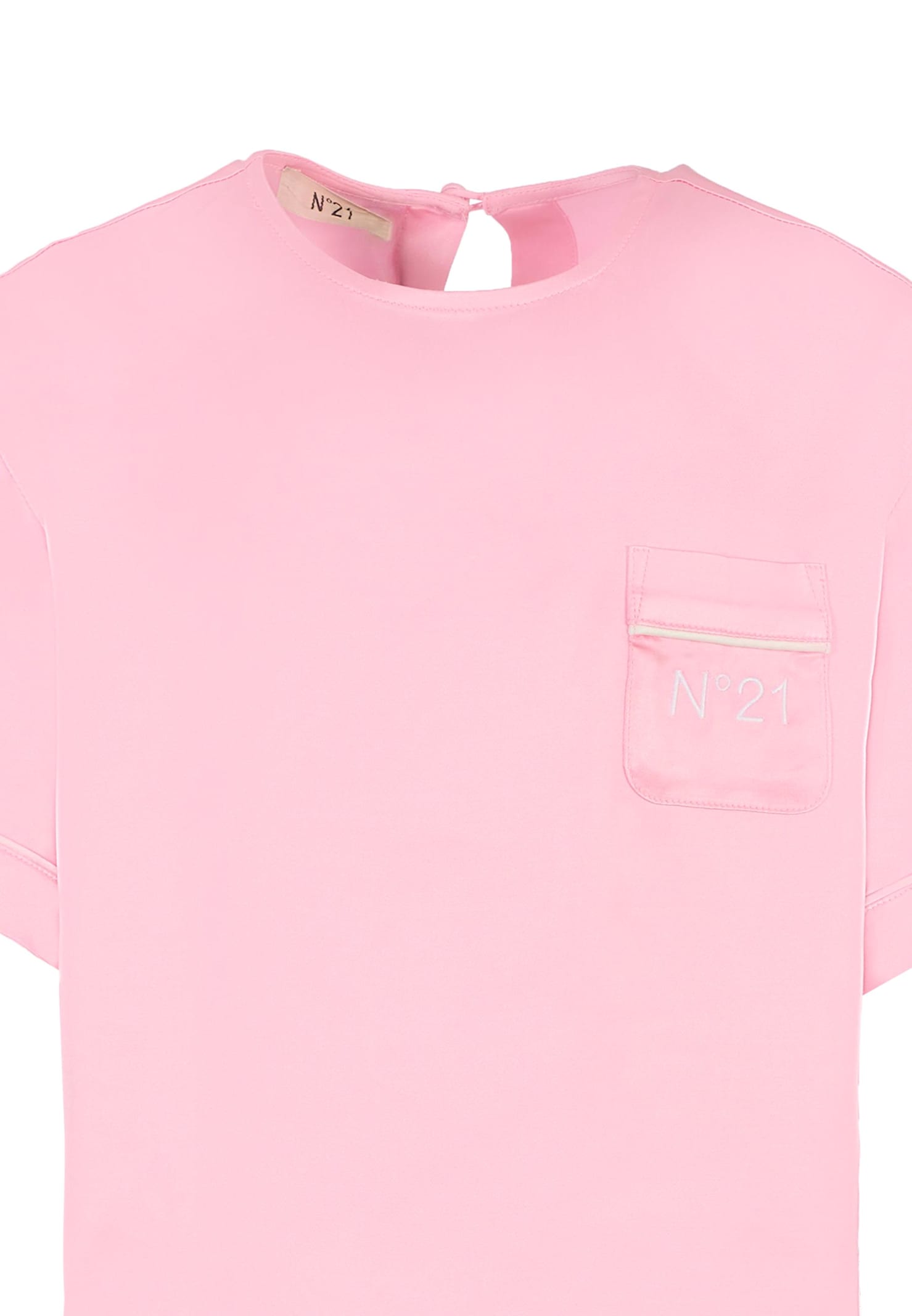 N°21 Pink Shirt For Girl With Logo In Pink