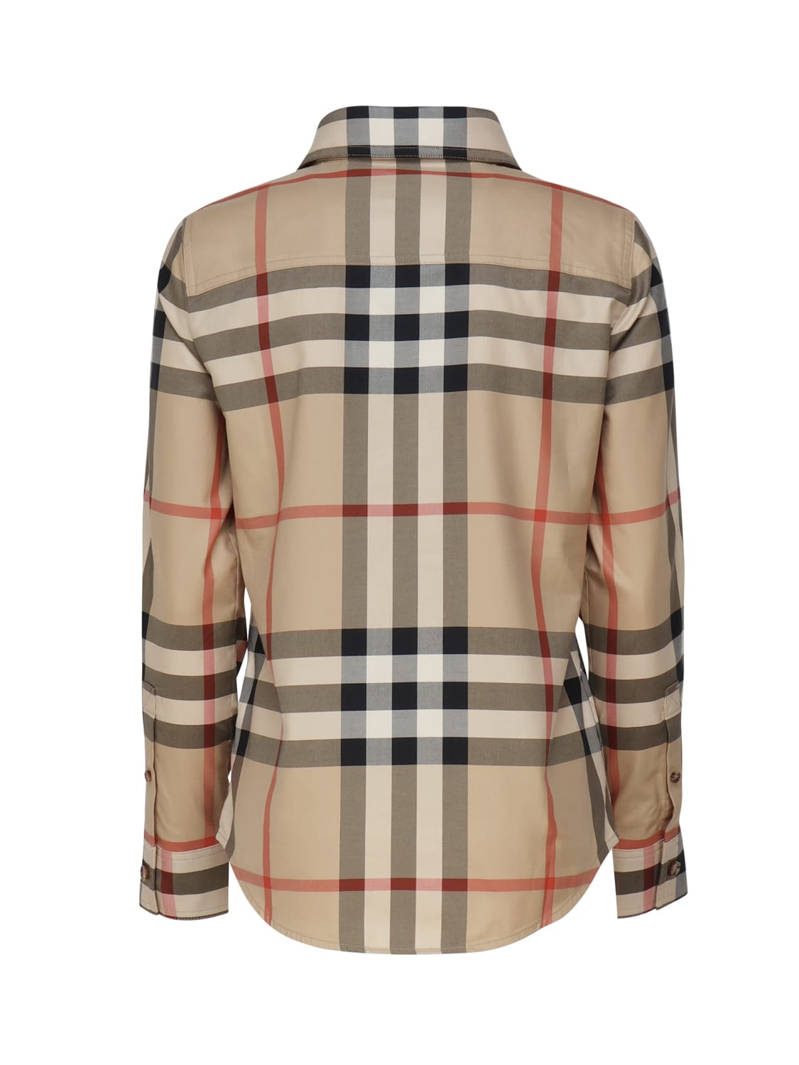 Shop Burberry Vintage Check Shirt In Cotton In Beige