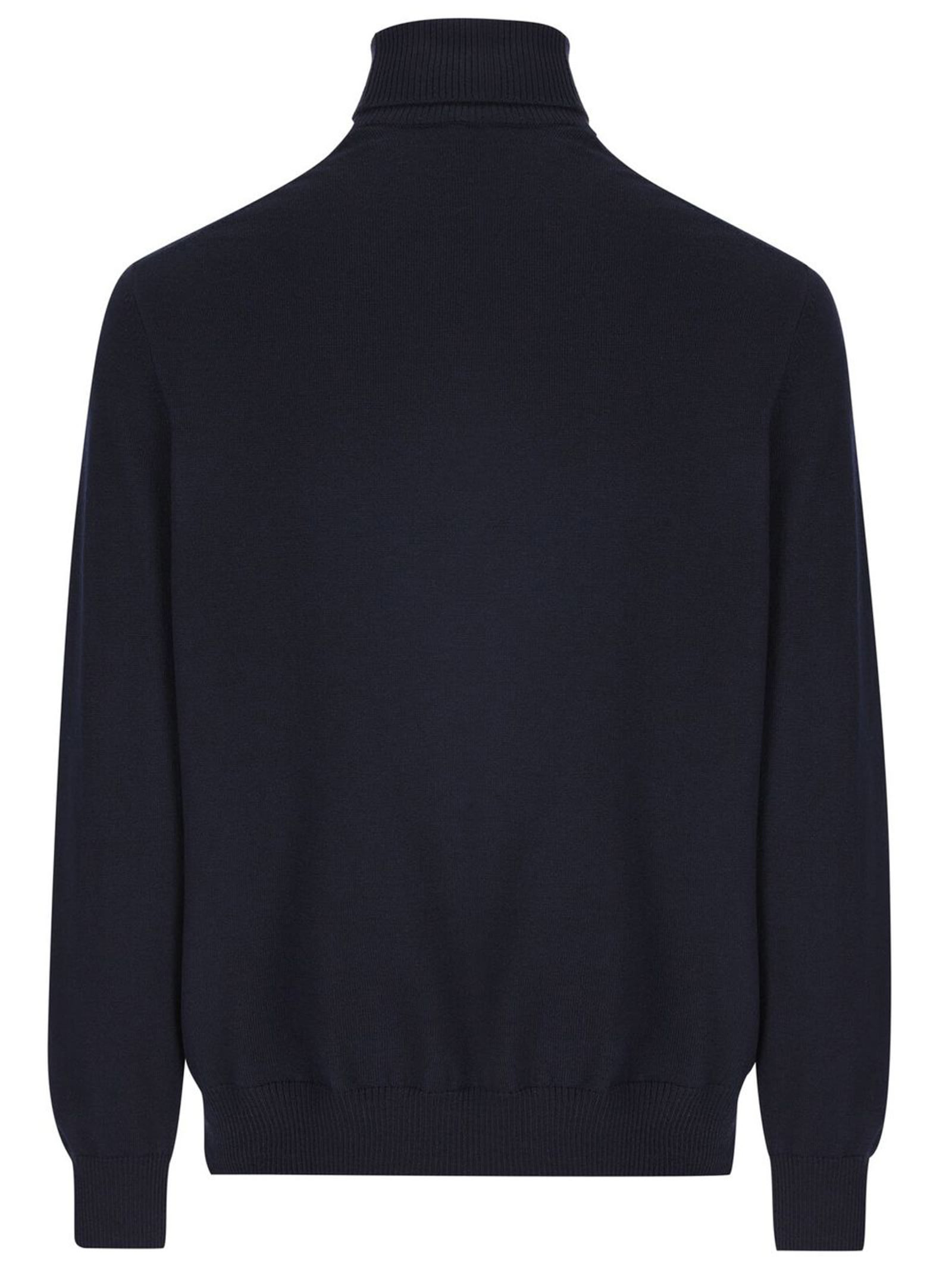 Shop Fay Navy Blue Virgin Wool Jumper