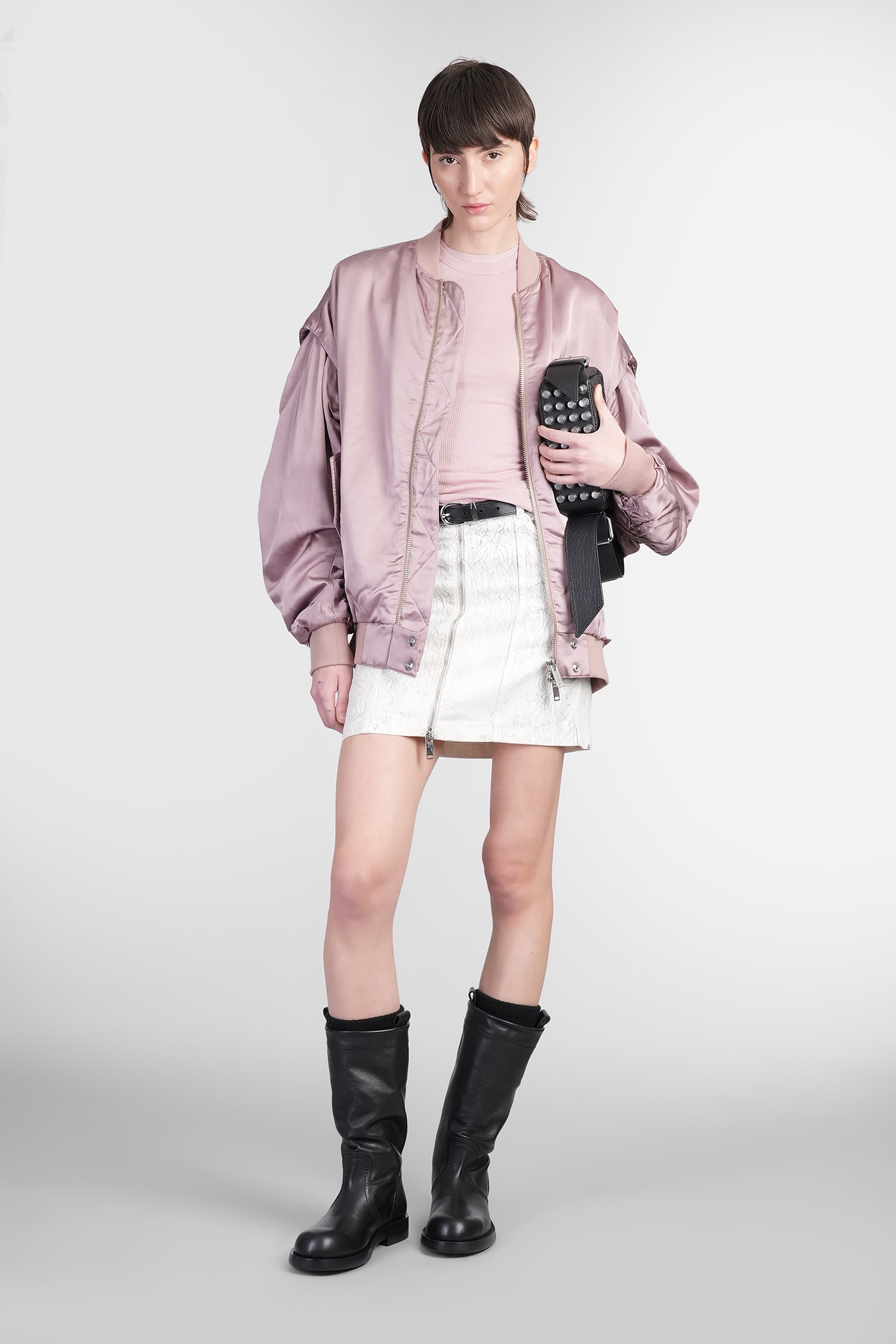 Halfboy Skirt In White Denim