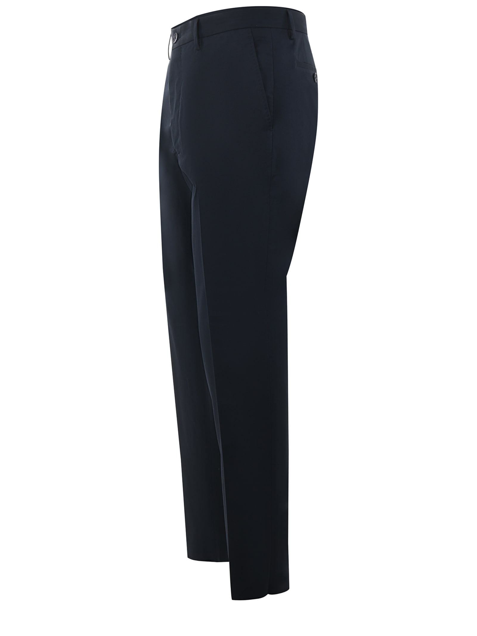 ETRO COTTON PLEAT-FRONT TROUSERS
