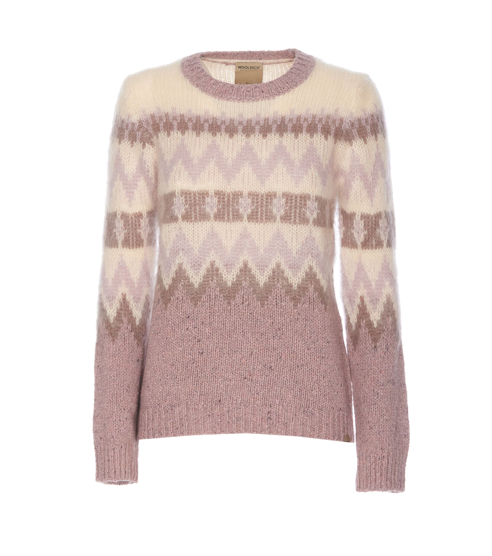 Shop Woolrich Aztec Sweater In Pink