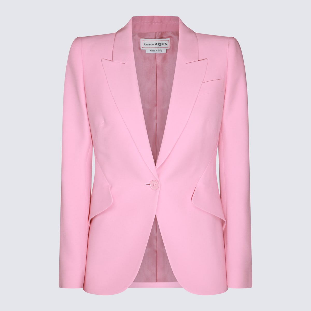 Shop Alexander Mcqueen Pink Viscose Blazer In Cherry Blossom