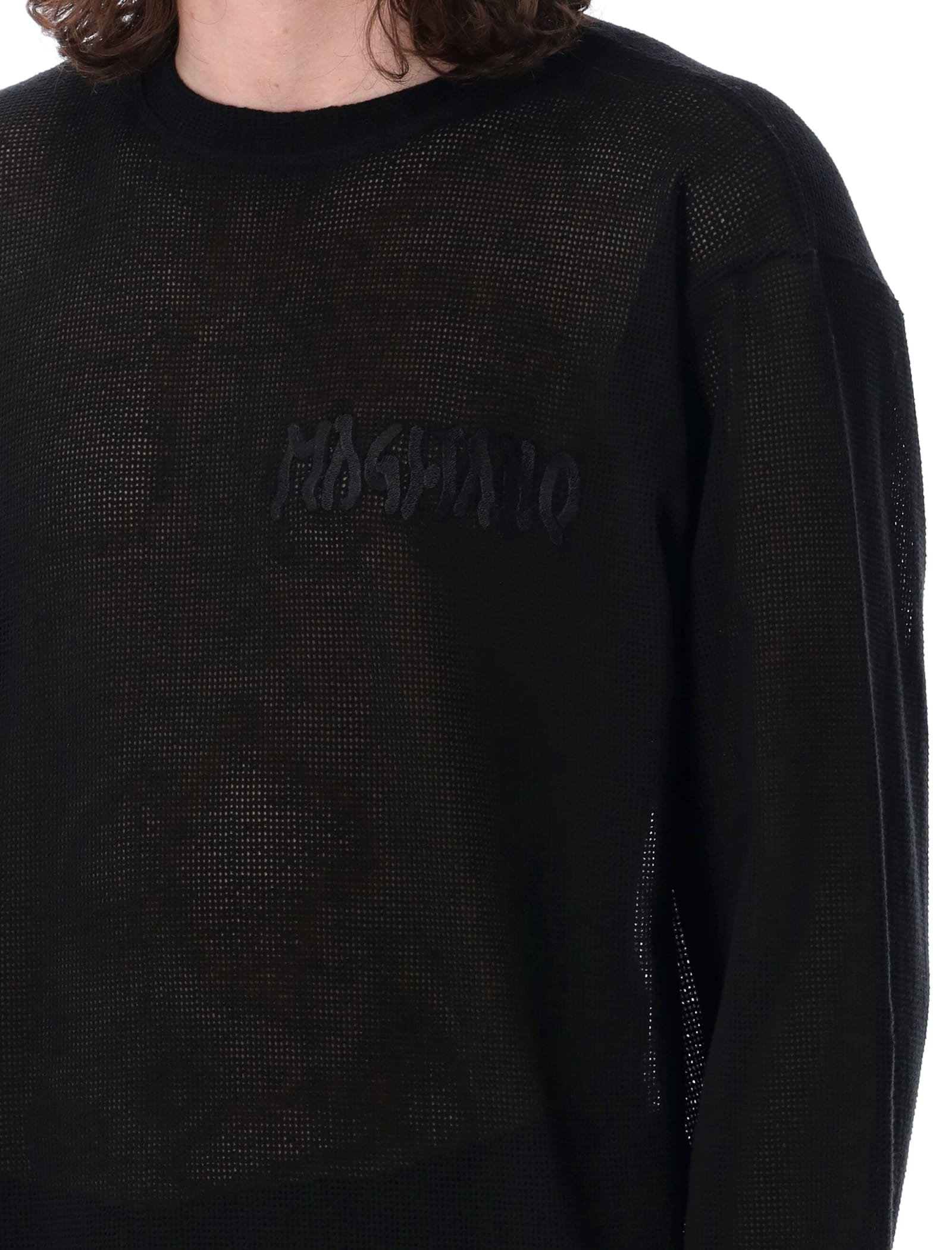 Shop Magliano Knitted Sweater In Black