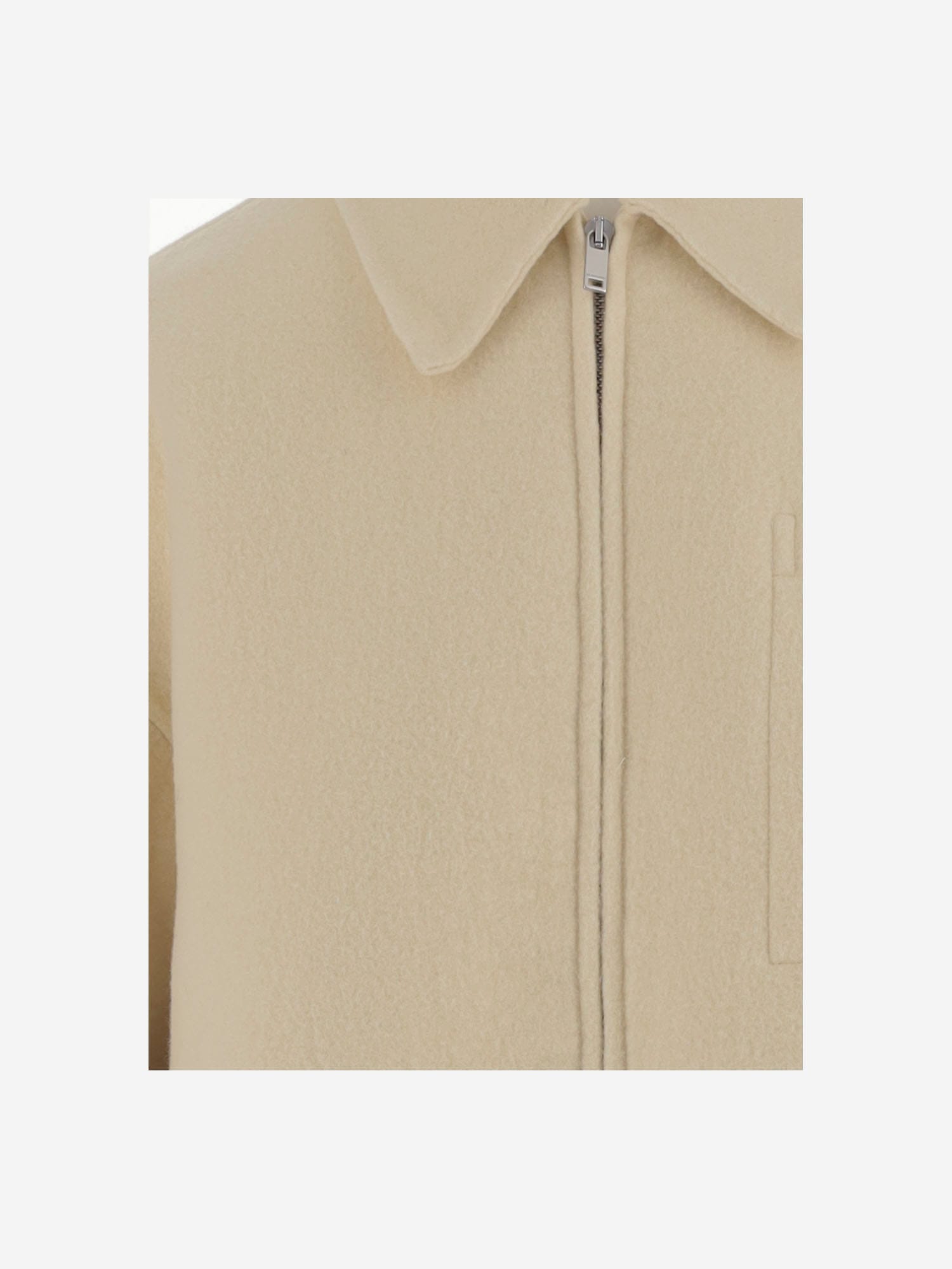 Shop Jil Sander Wool Jacket In Ivory