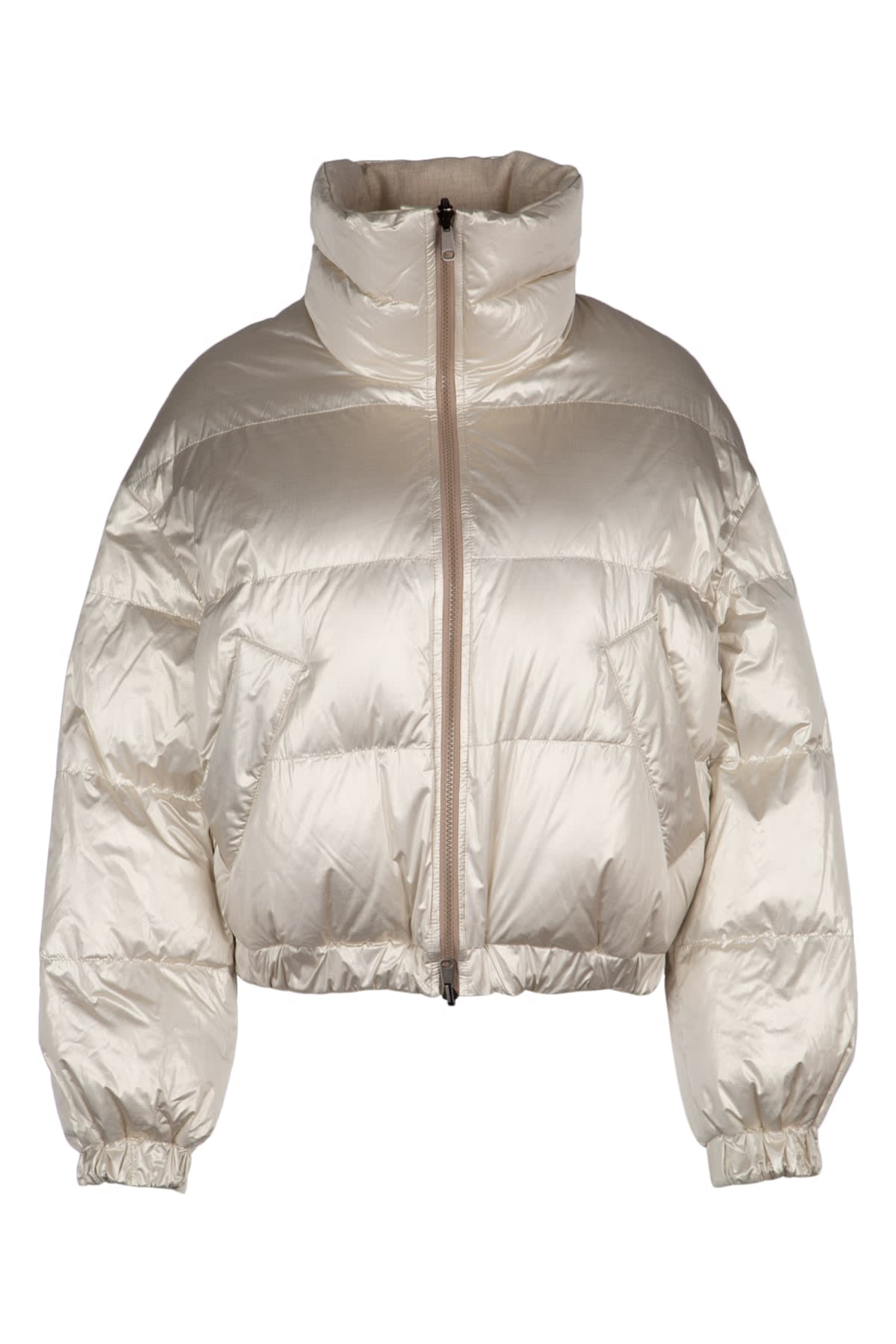 Shop Brunello Cucinelli Pearly Techno Padded Jacket In C130