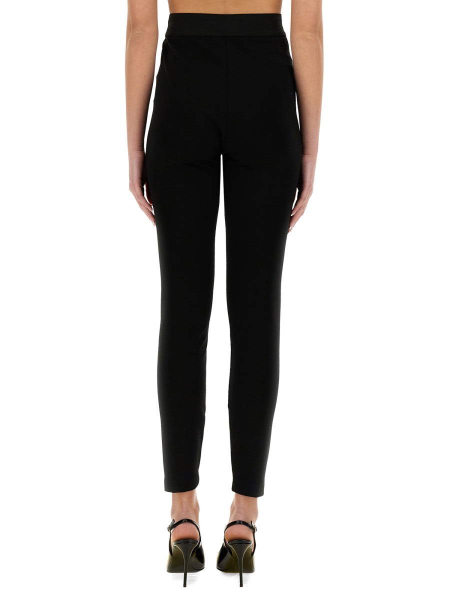 Dolce & Gabbana Black High Waist Stretch Tights In Black