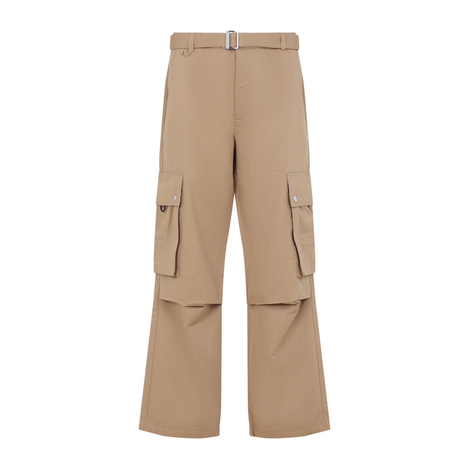 Jacquemus Cargo Pants Adjustable Cuffs In Camel