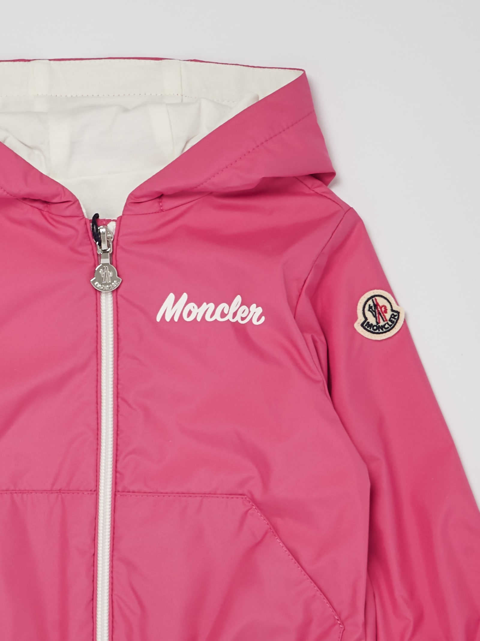 Shop Moncler Jacket Jacket In Fuxia