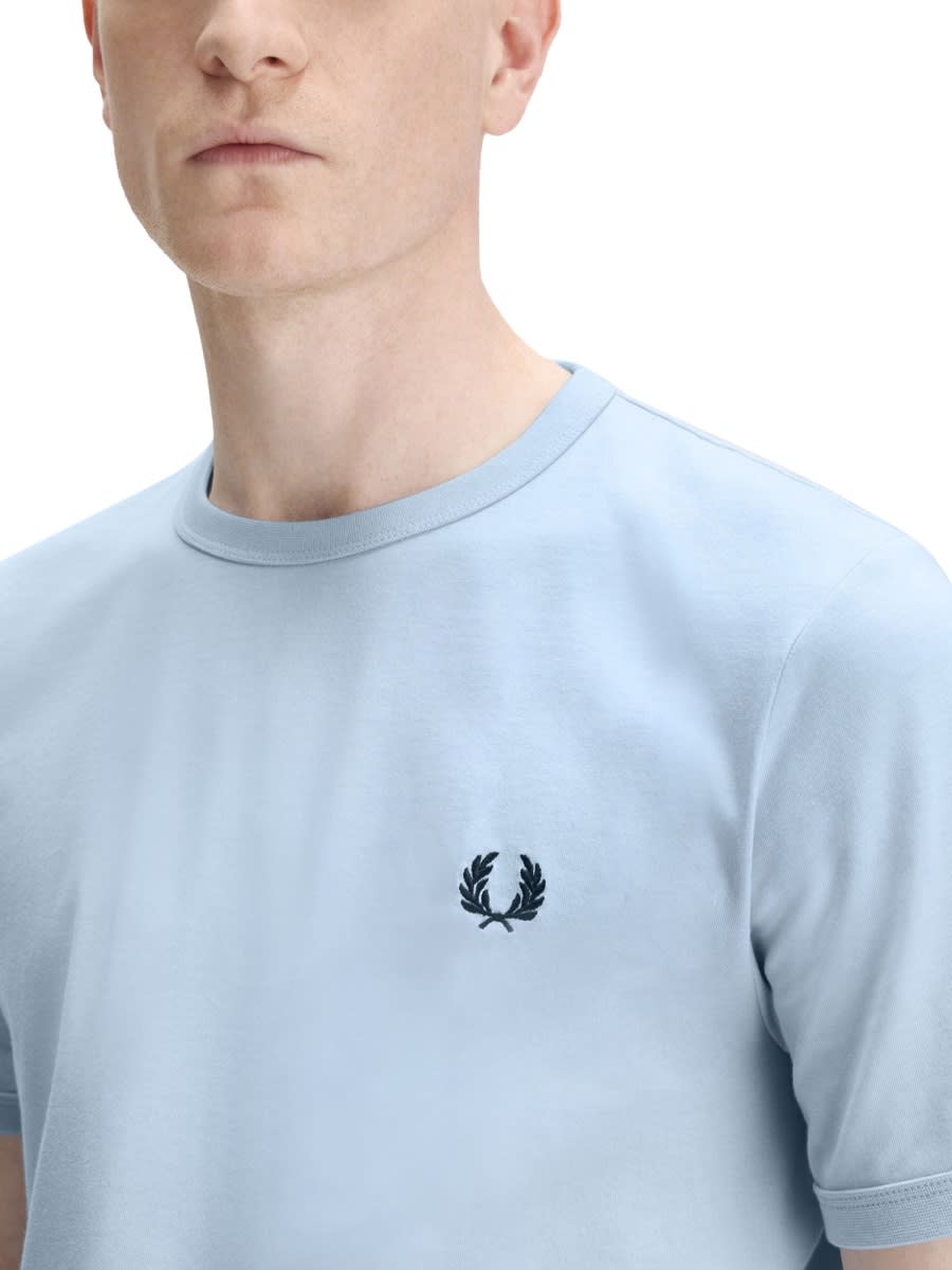 Fred Perry Tshirt Ringer In Blue