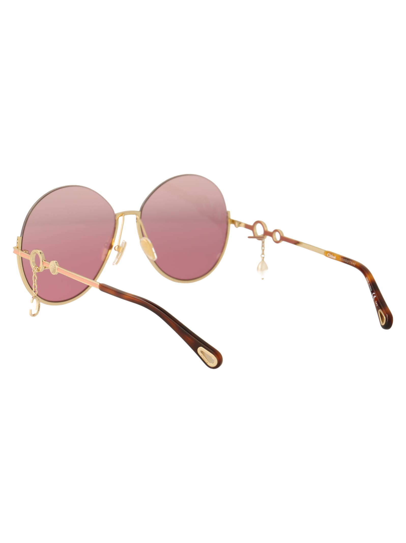 Shop Chloé Ch0067s Sunglasses In 004 Gold Gold Pink