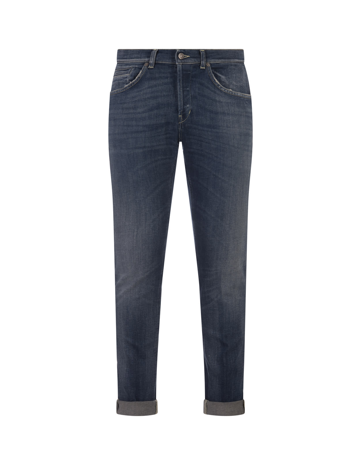 DONDUP GEORGE SKINNY JEANS IN DARK BLUE STRETCH DENIM