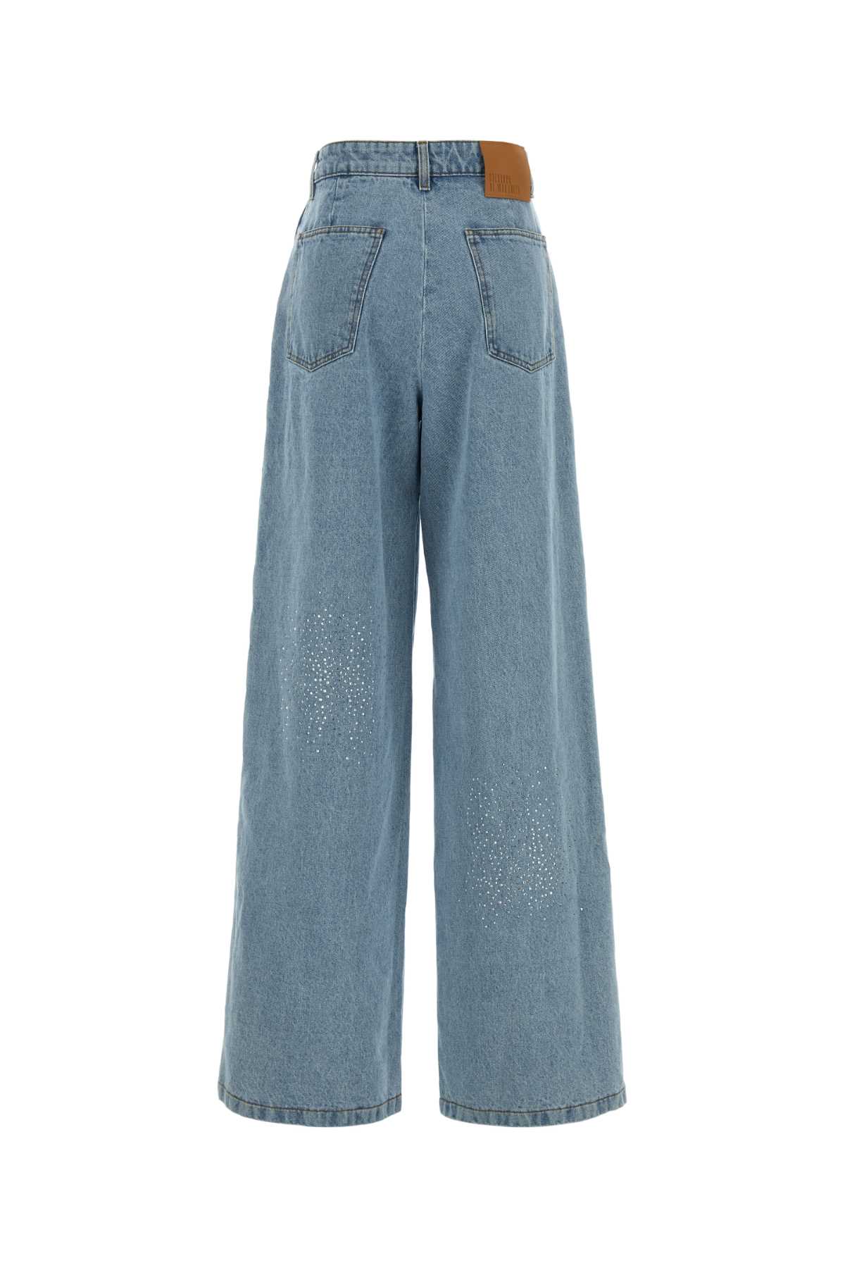 Giuseppe Di Morabito Wide-leg Jeans Featuring Asymmetric Overlay In Blue