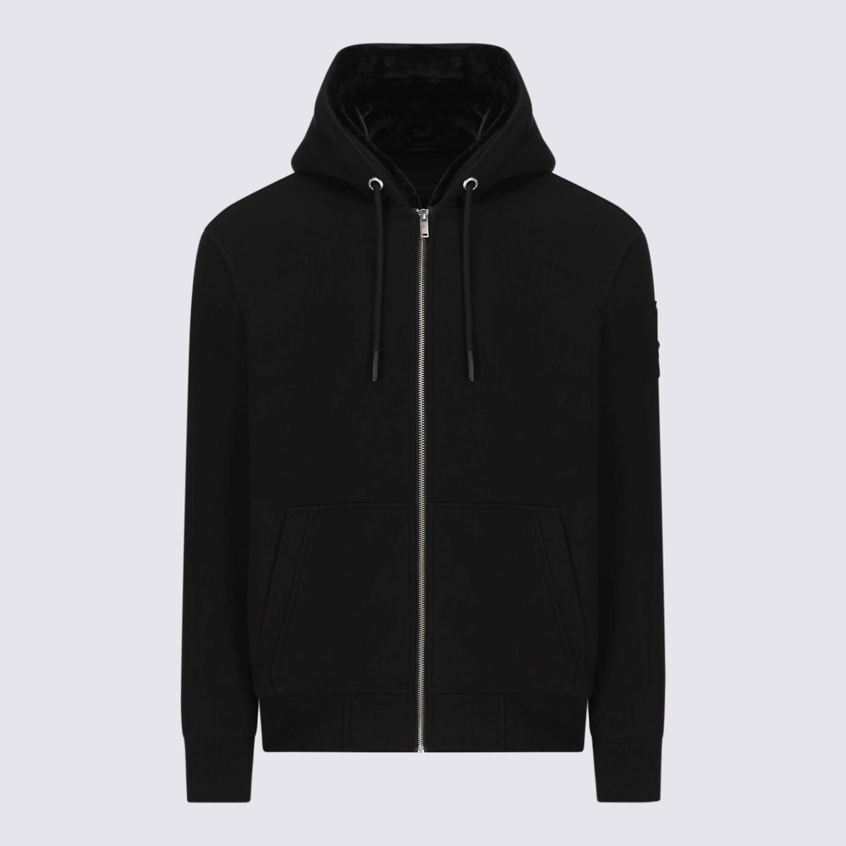 Moose Knuckles Black Cotton Casual Jacket In Black