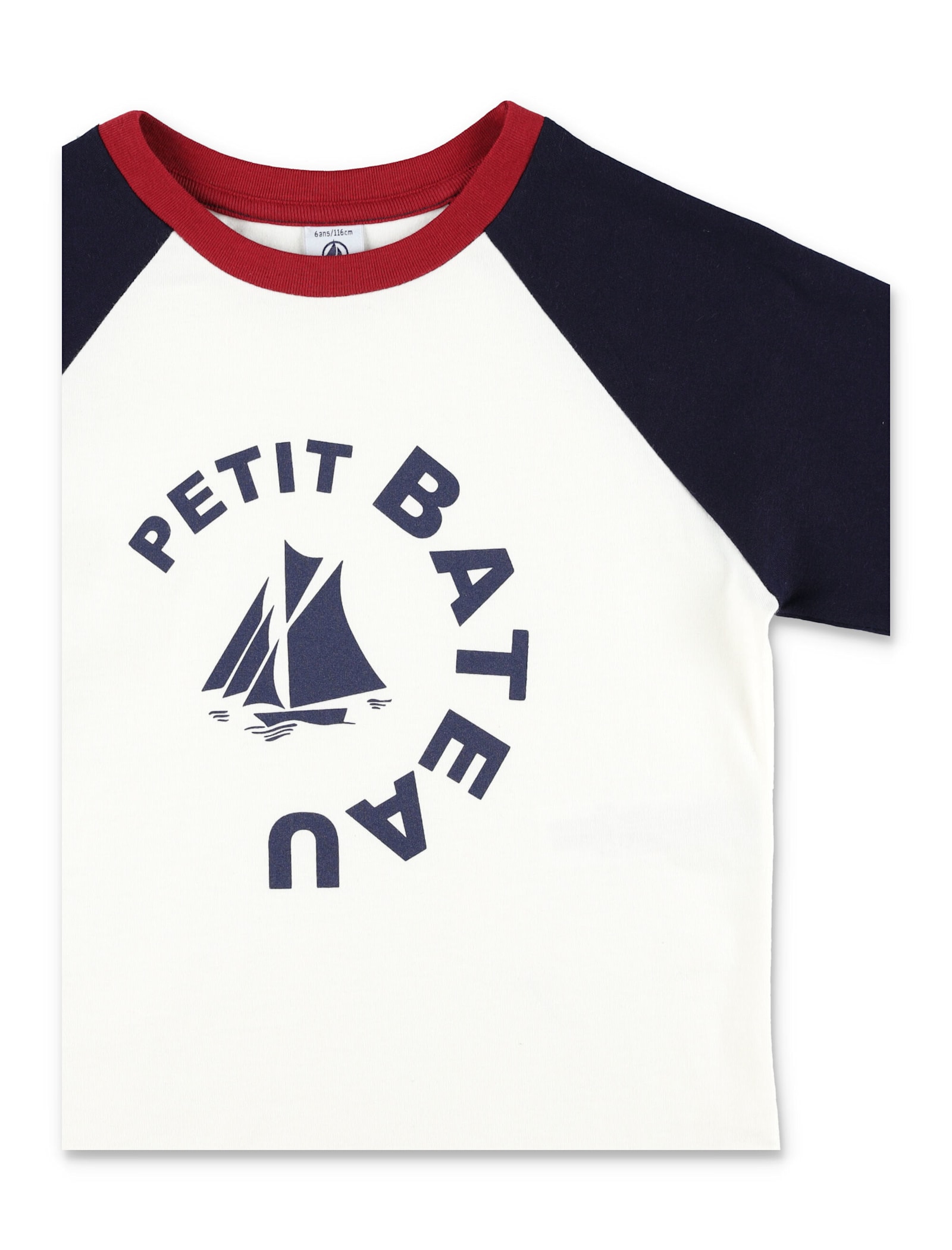 Petit Bateau Long-sleeved Logo T-shirt In Multi