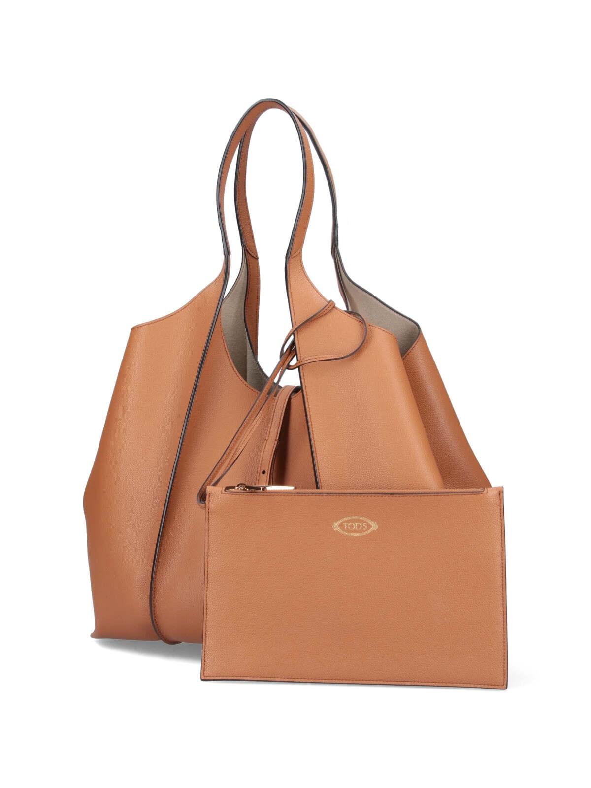 Tod's T-timeless Shopping Bag In Brown