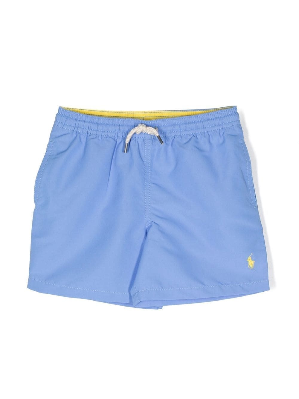 Ralph Lauren Light Blue Swim Shorts With Yellow Pony