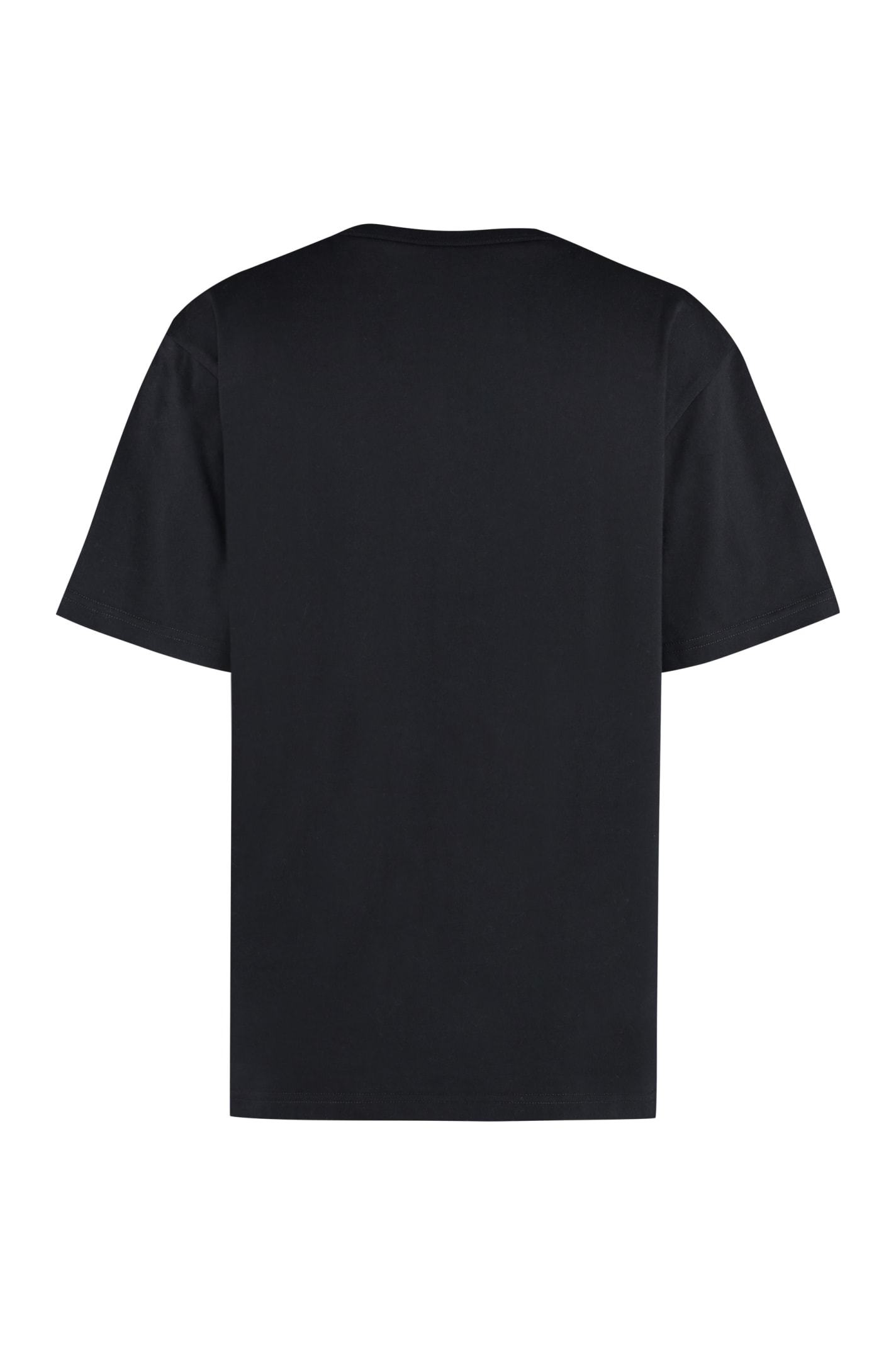 Shop Alexander Wang Cotton Crew-neck T-shirt In Black