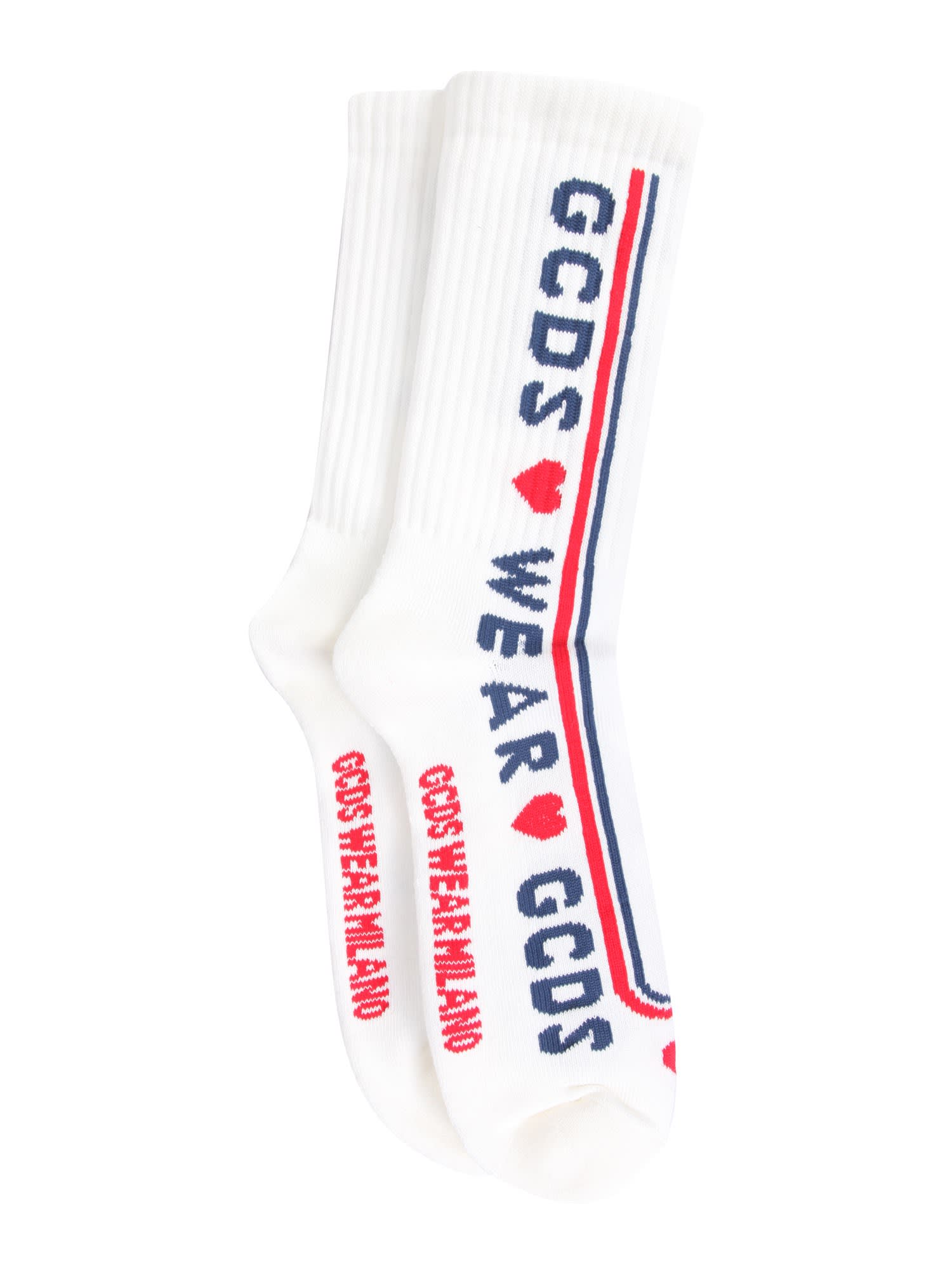 GCDS Socks With Love Gcds Logo