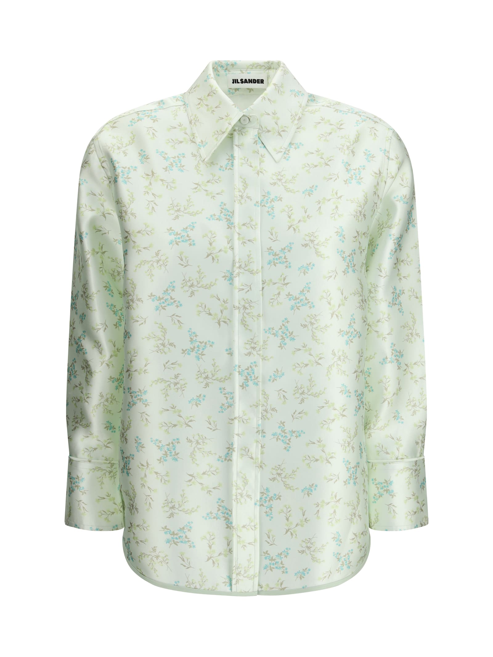Jil Sander Women Floral-print Shirt In Green