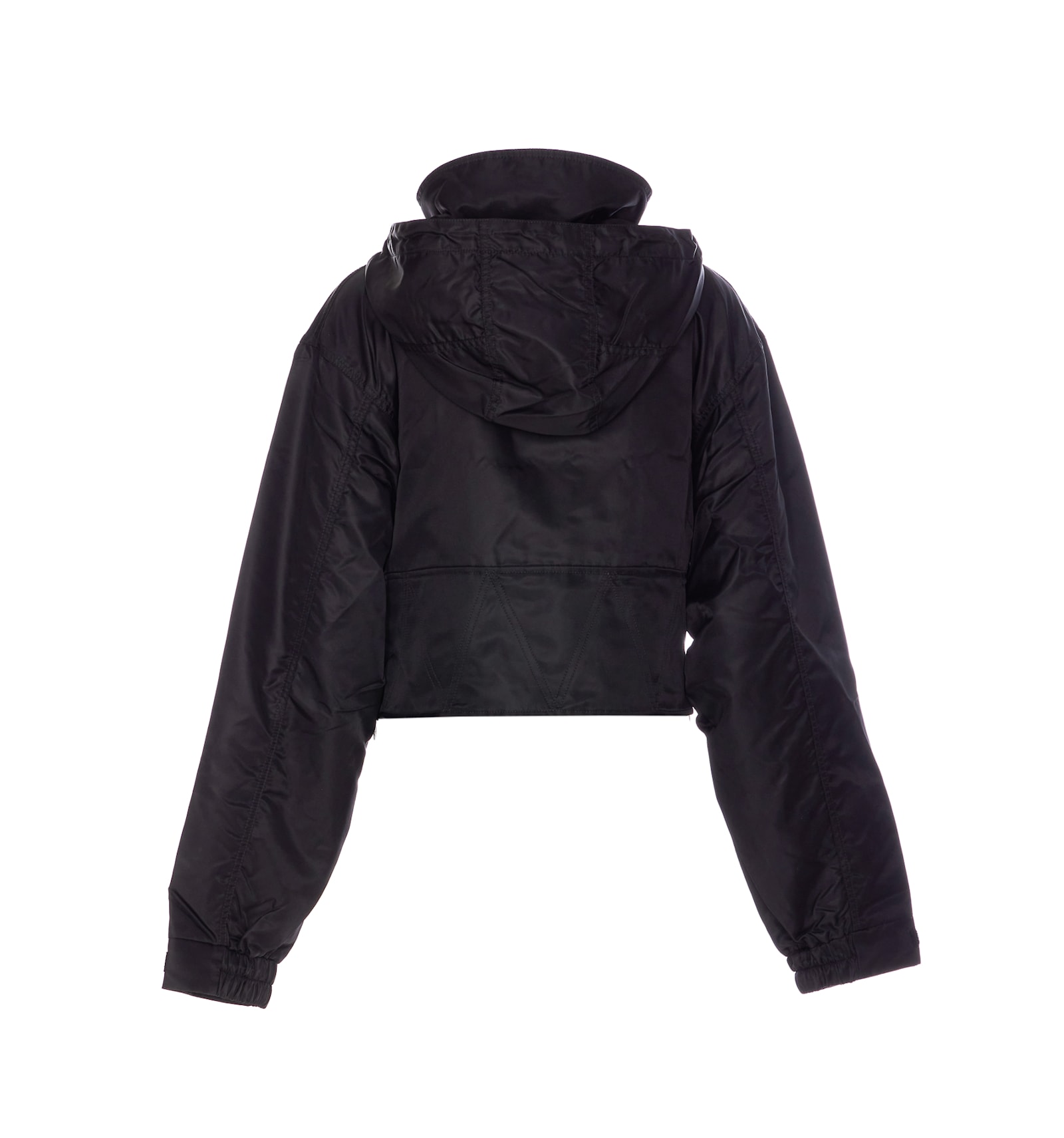 Vivienne Westwood Cropped Bomber Jacket Hood Removable In Black