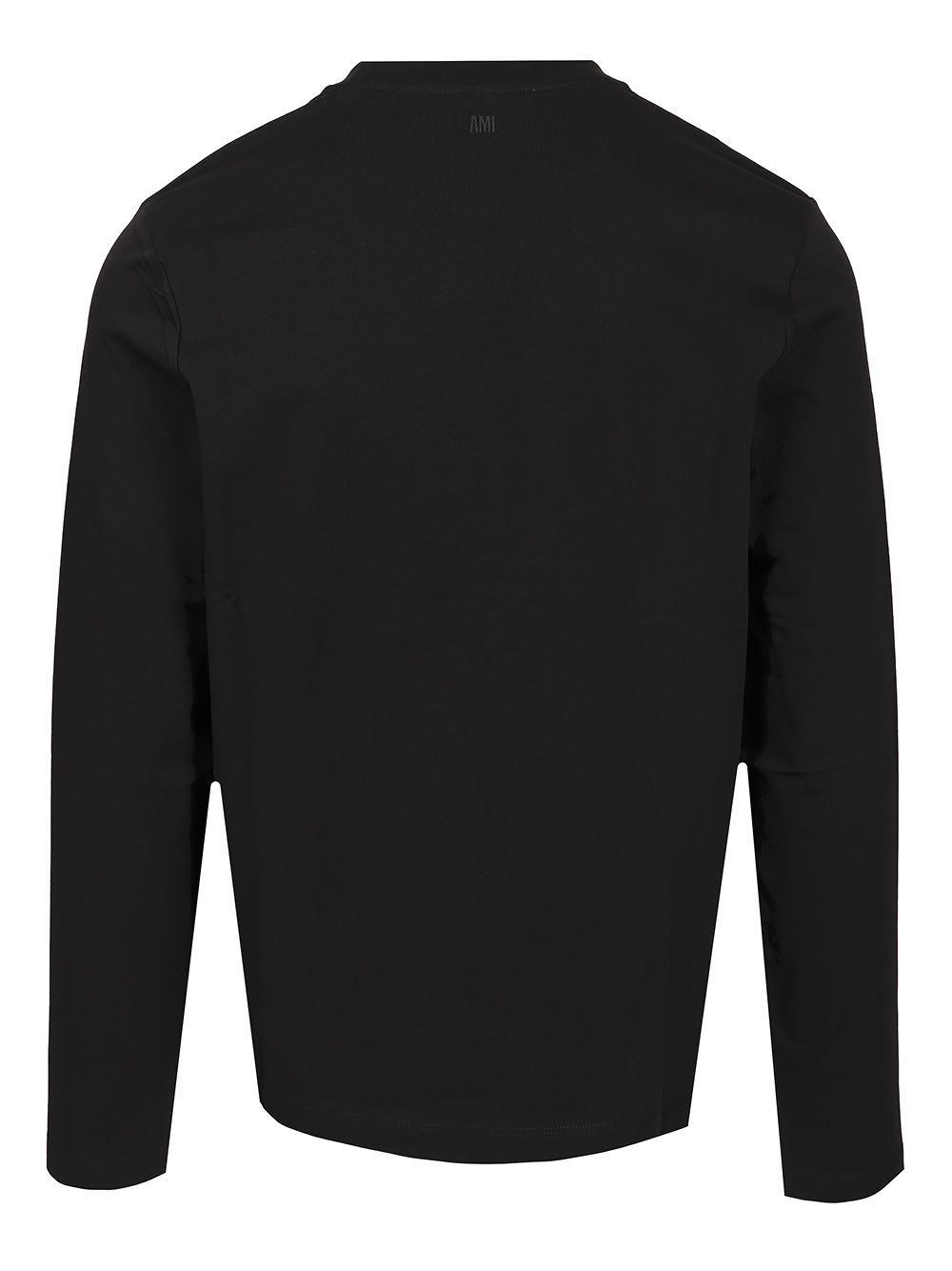 Ami Alexandre Mattiussi Ami Paris Ami De Coeur Wool Crewneck Sweater In Black