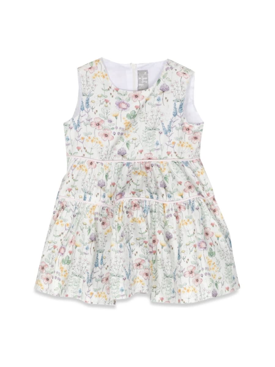 Il Gufo Abito A Fiori In Beige