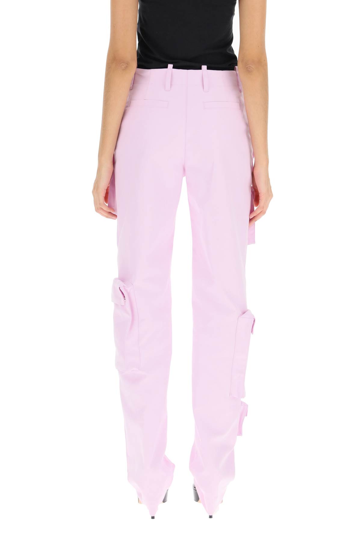 Shop Off-white Gabardine Cargo Pants In Lilac (pink)