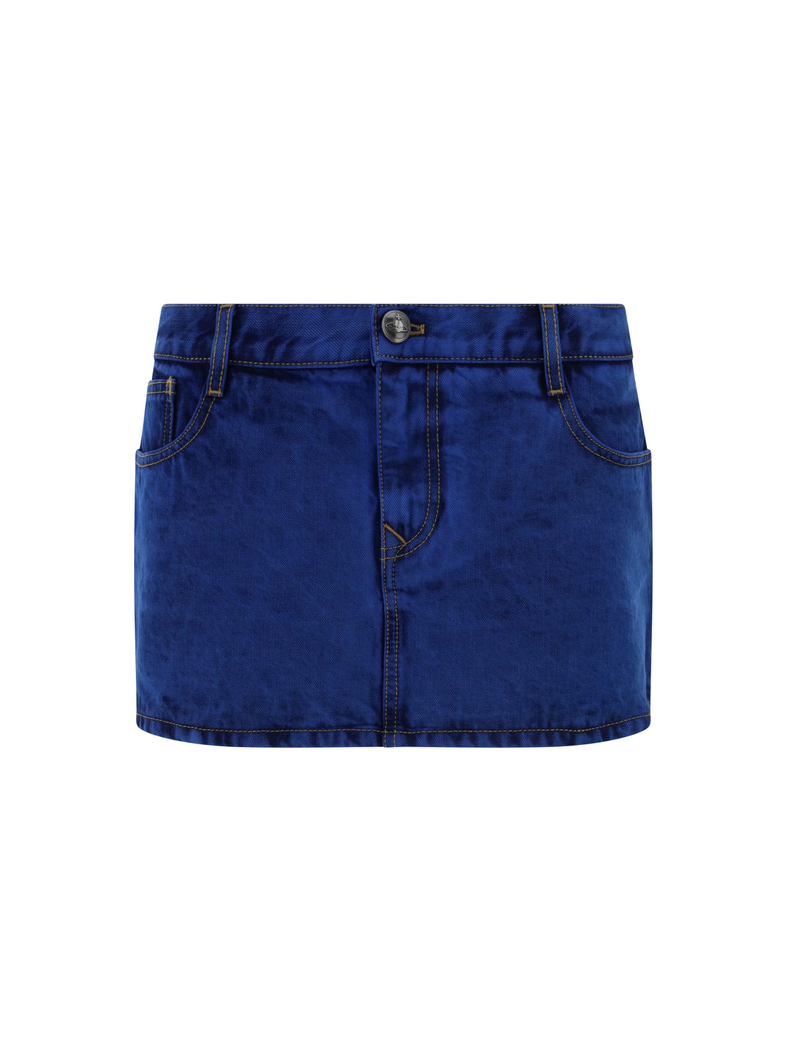 Shop Vivienne Westwood Foam Mini Skirt In Blue