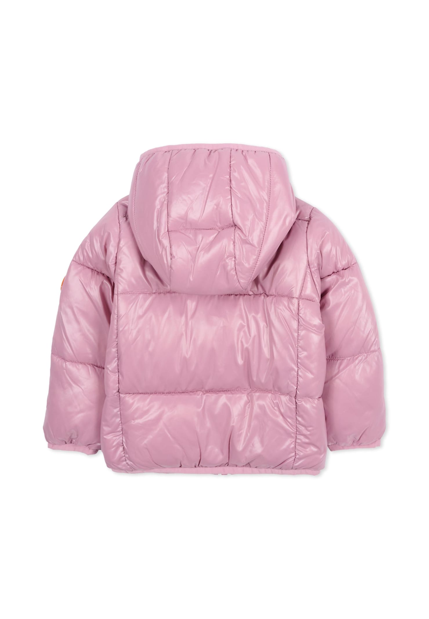 Save The Duck Purple Down Jacket For Baby Girl With Logo In Purple