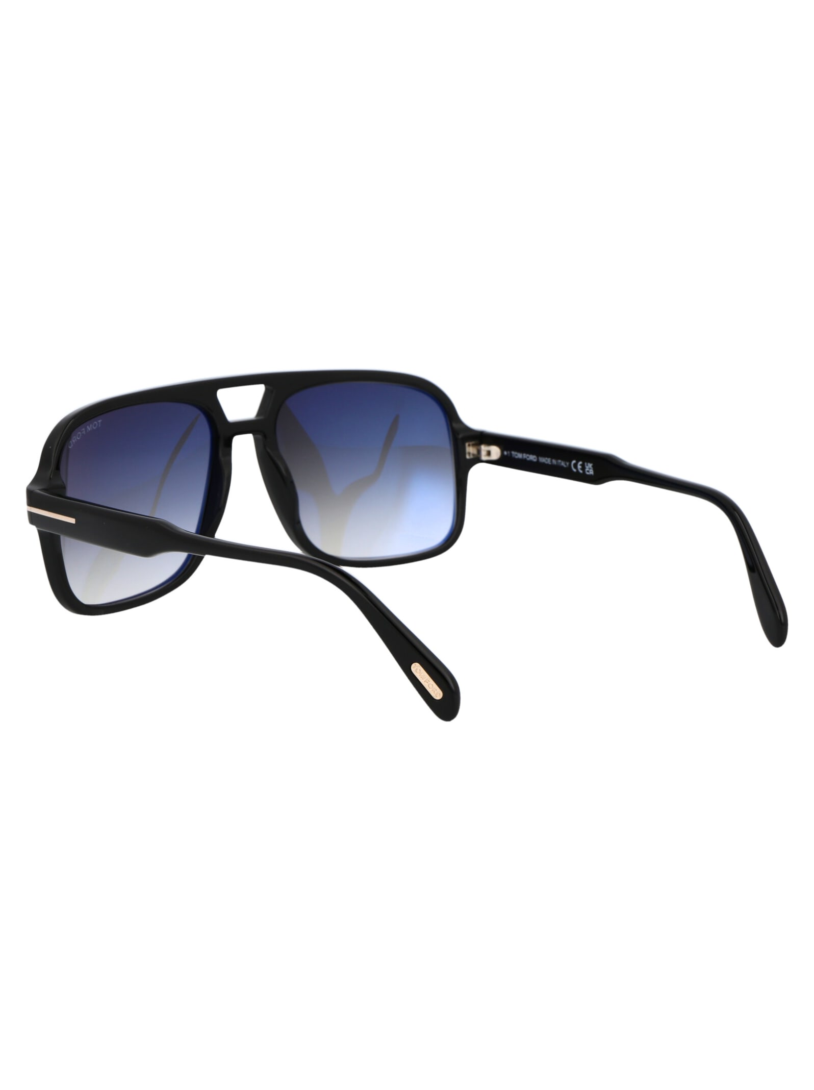 Shop Tom Ford Falconer-02 Sunglasses In 01b Nero Lucido / Fumo Grad