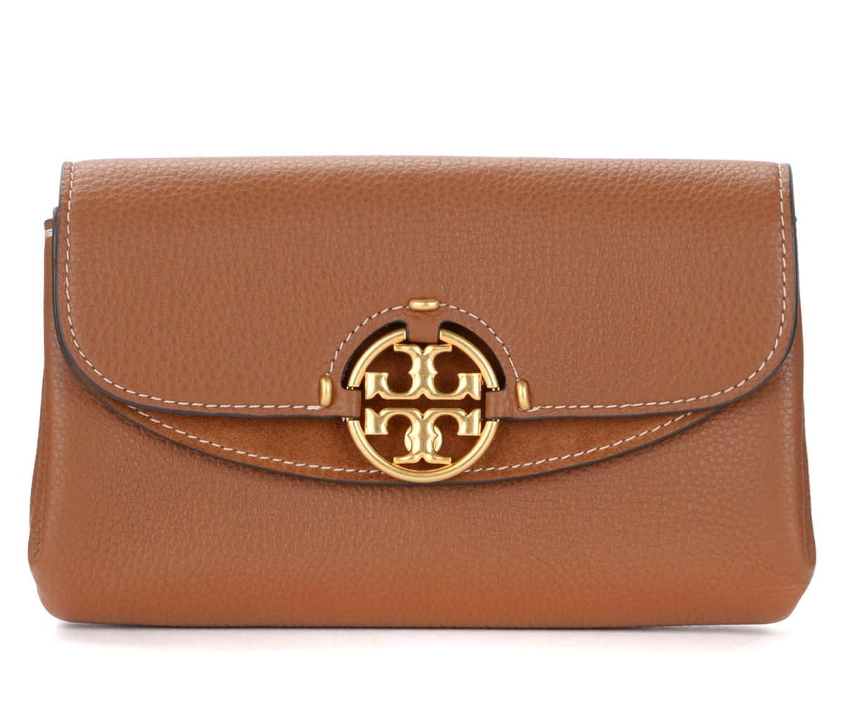 tory burch brown leather crossbody bag