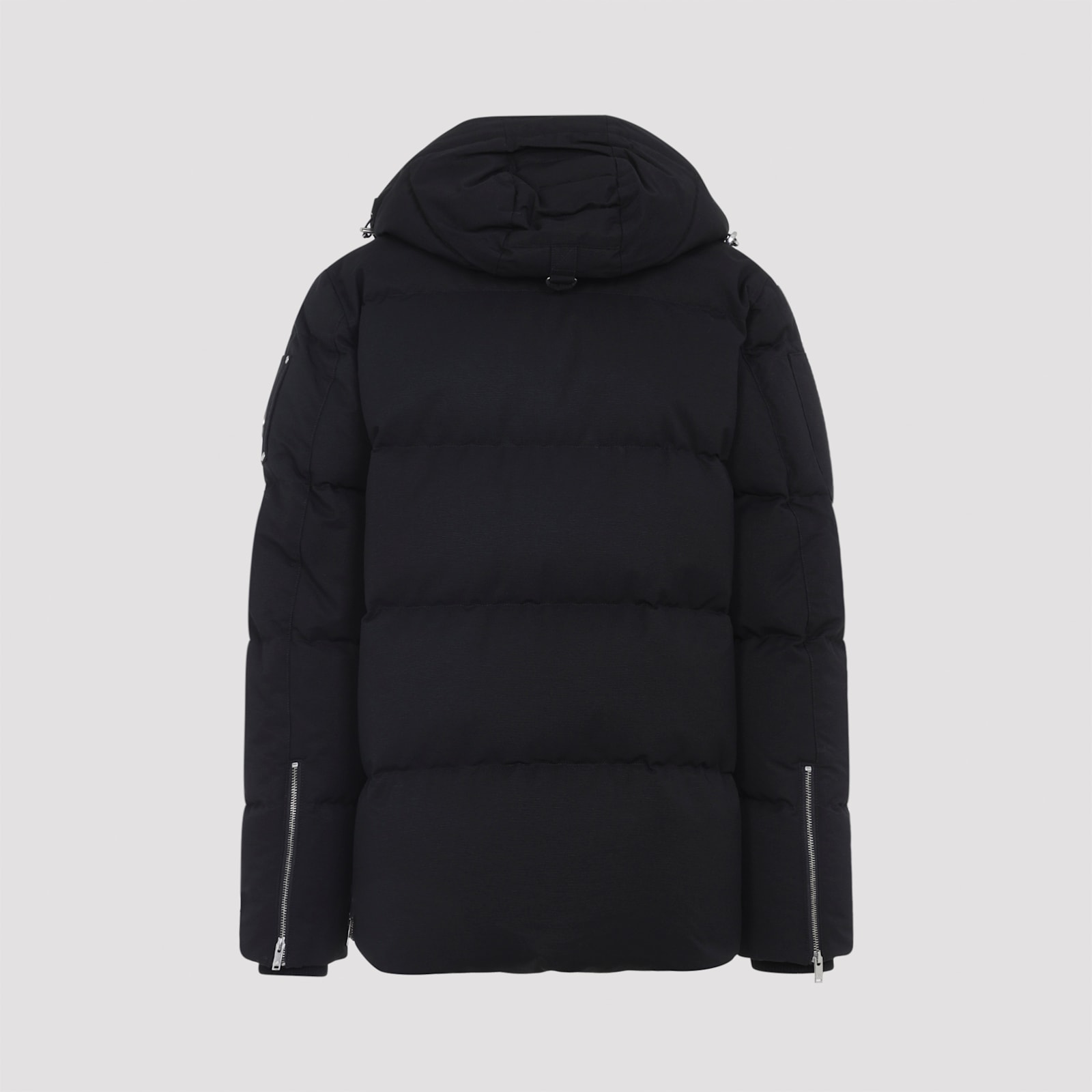 Moose Knuckles Quilted Hooded Jackets Removable Hood In Black