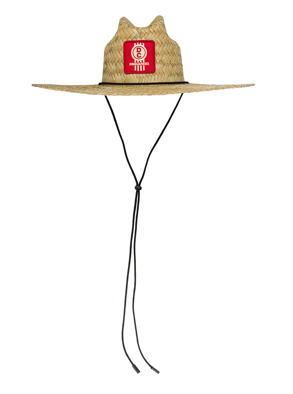 Dsquared2 Wide Straw Hat With Logo