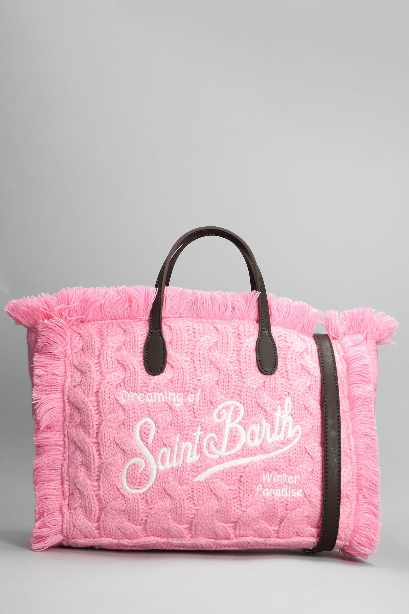 MC2 Saint Barth Colette Tote In Rose-pink Polyester