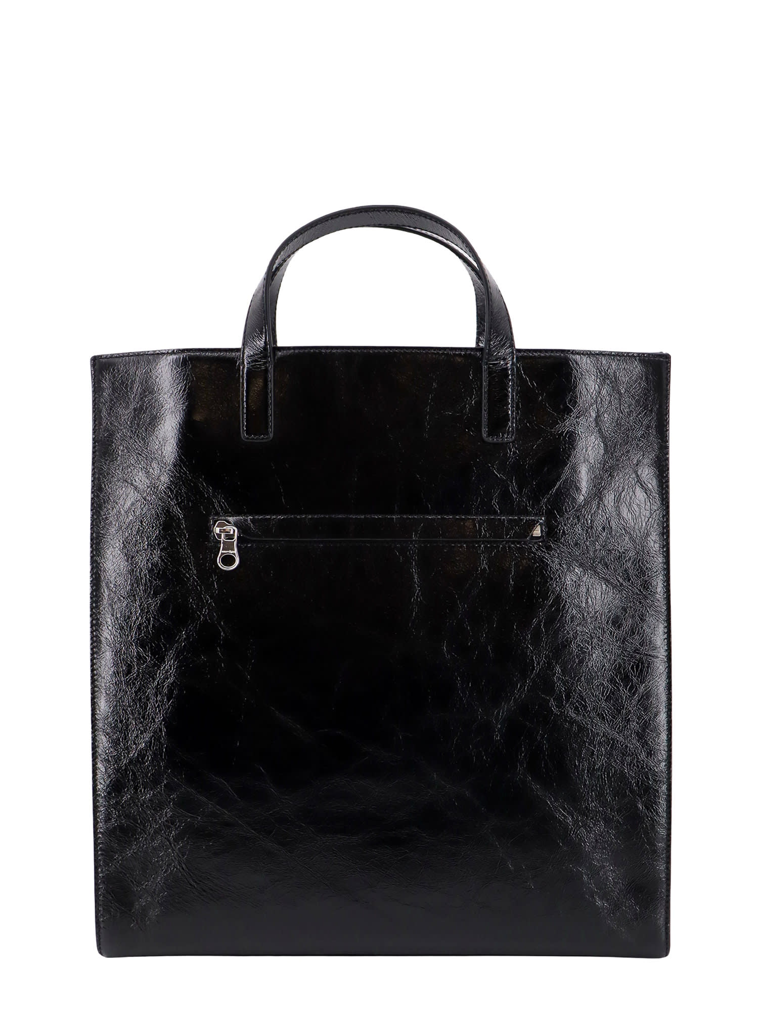 Shop Courrèges Logo Detail Shopper Bag In Black