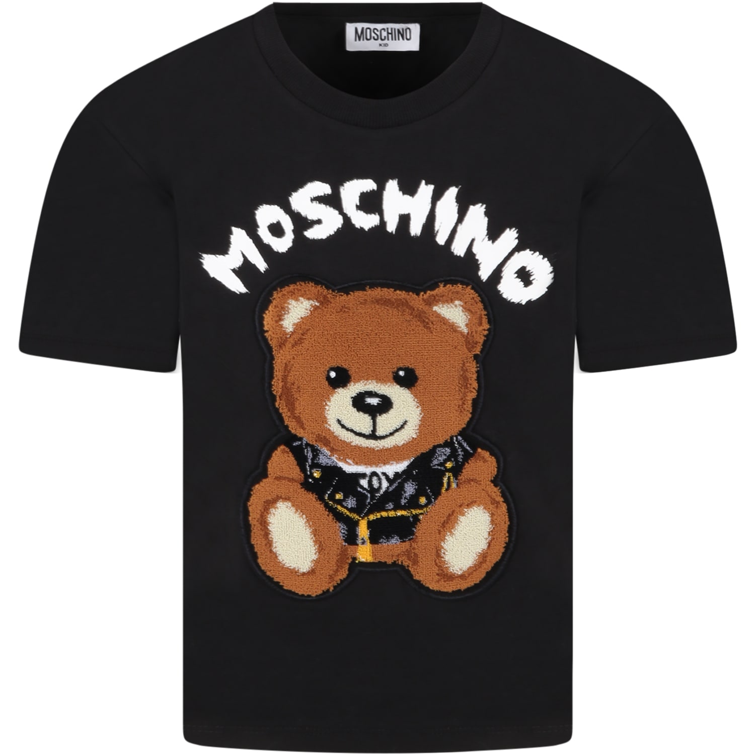 Moschino Black T-shirt For Boy With Logo