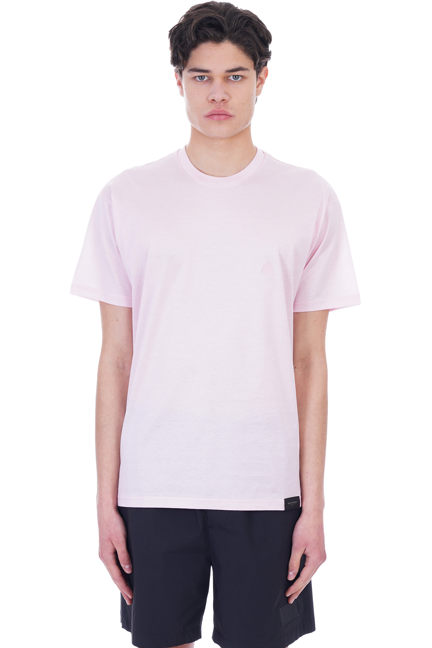 Low Brand T-shirt In Rose-pink Jersey
