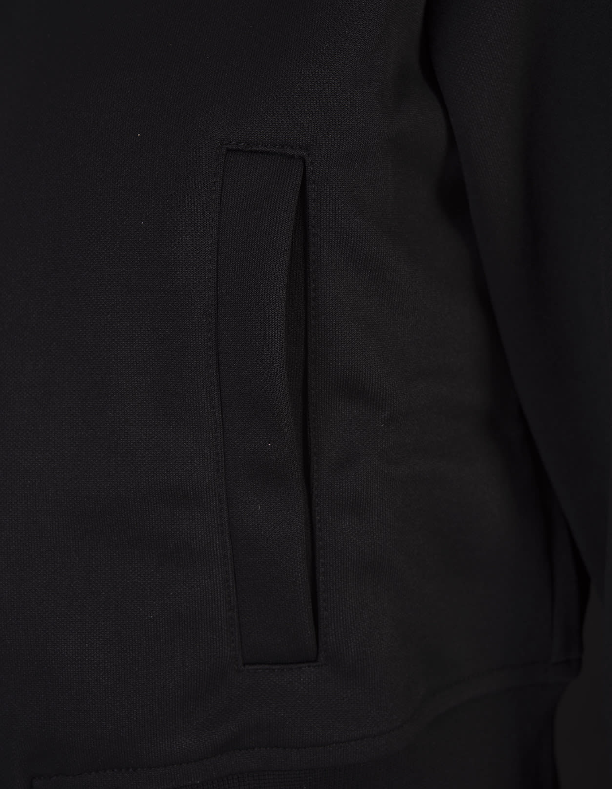Shop Palm Angels Black Zip-up Sweatshirt With Logo On Neck