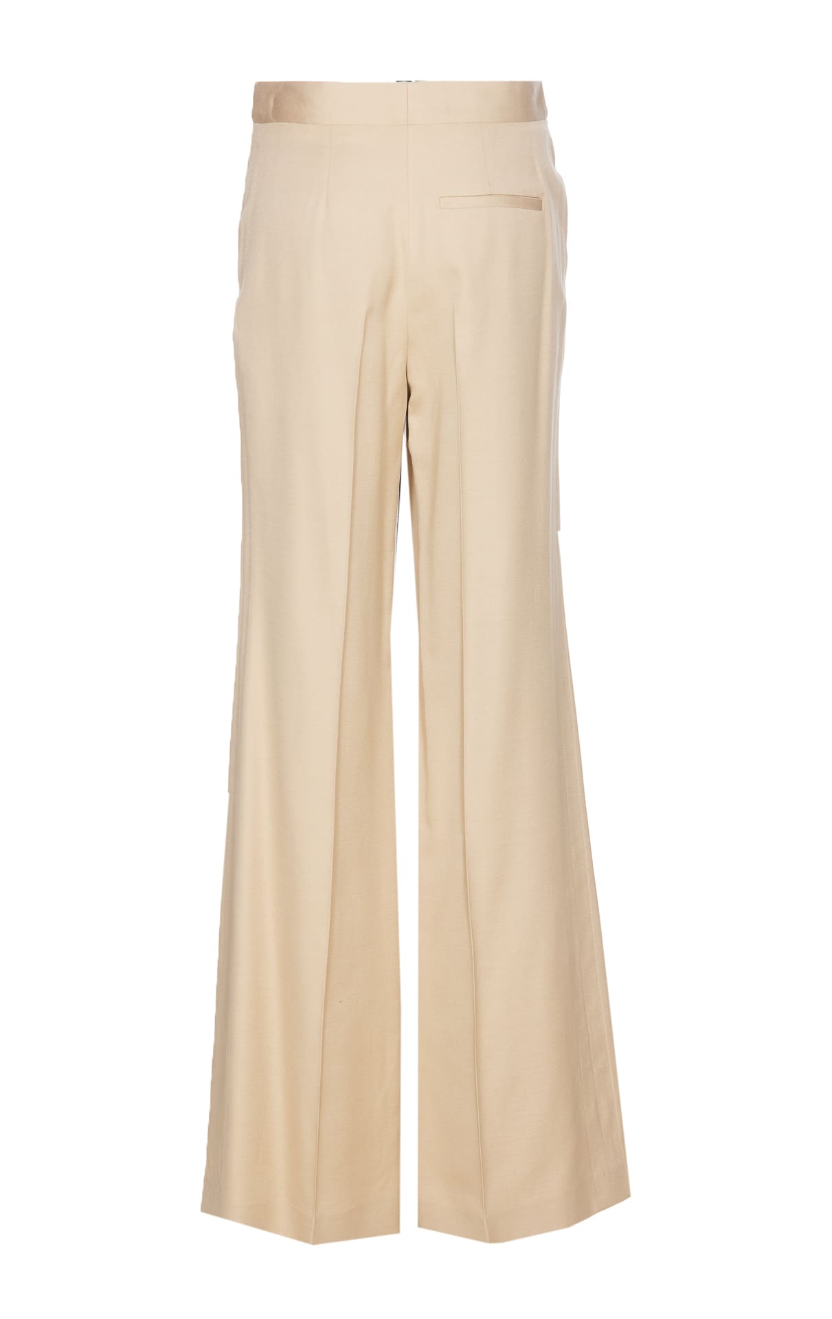 Shop Stella Mccartney Flared Pants In Naturale