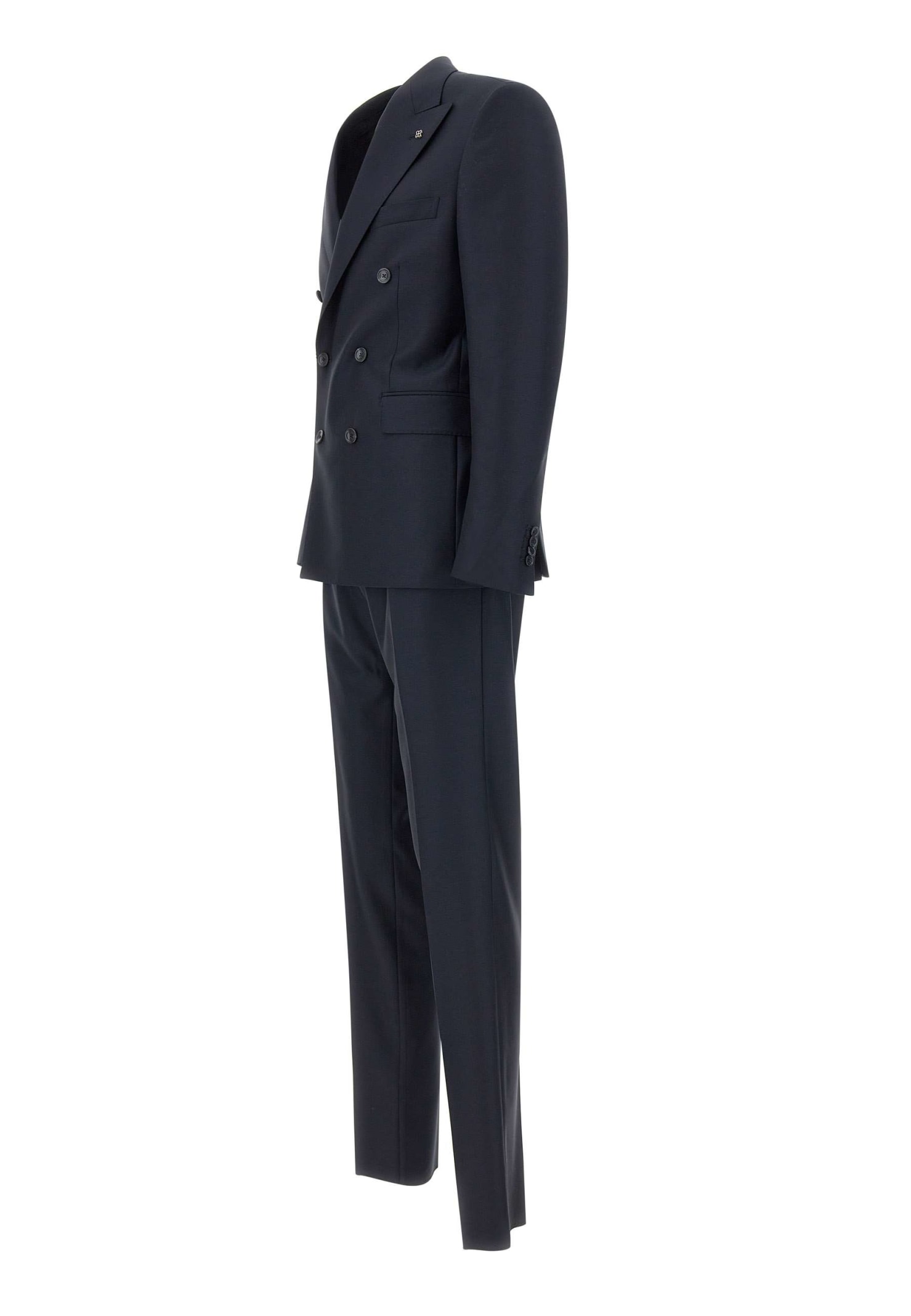 Shop Tagliatore Cool Super 130s Wool Two-piece Suit In Blue